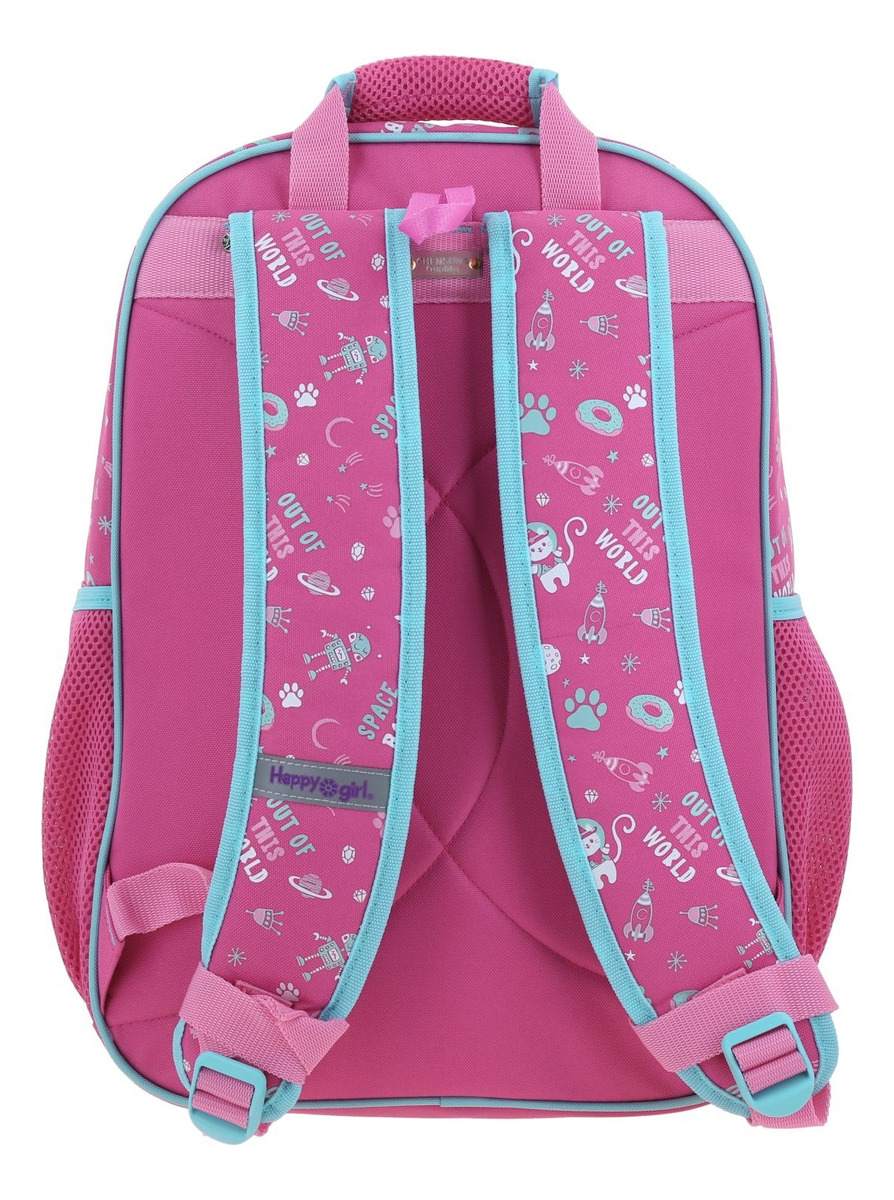 Mochila Escolar Chenson Happy Girl Ajua Hg70157-p Niñas Color Rosa 4