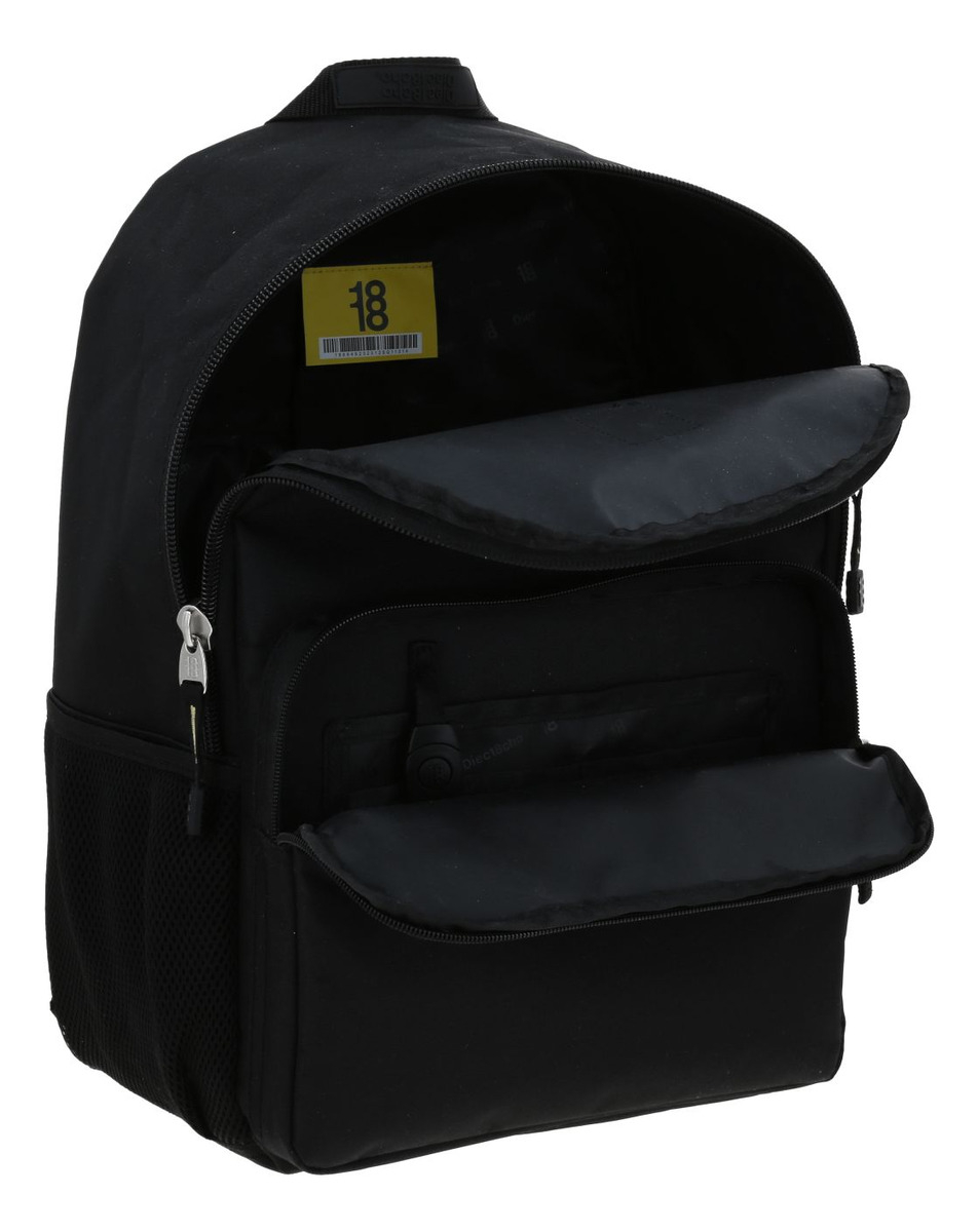 Mochila Escolar Chenson Negro Grande 24l 18664823 Diseño De La Tela Liso 4