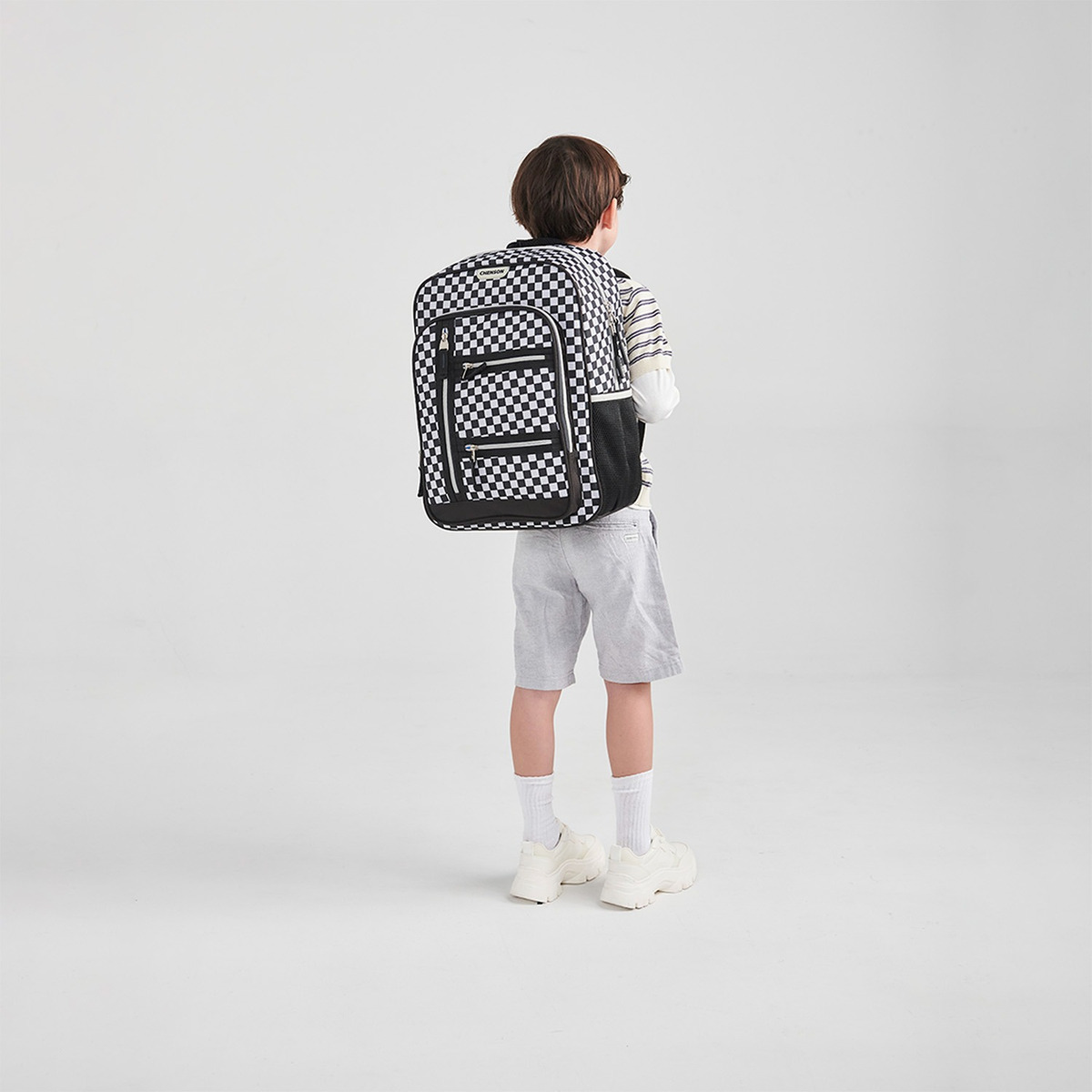 Mochila Escolar Chenson Original Tart Diseno A Cuadri Para Primaria - vista 2