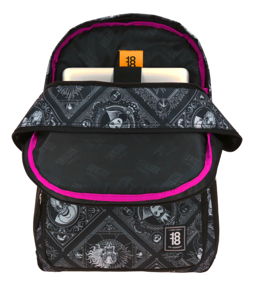 Mochila Escolar Grande Chenson Disney Villanas Portalaptop Vi65639-3 Badan Color Negro 4