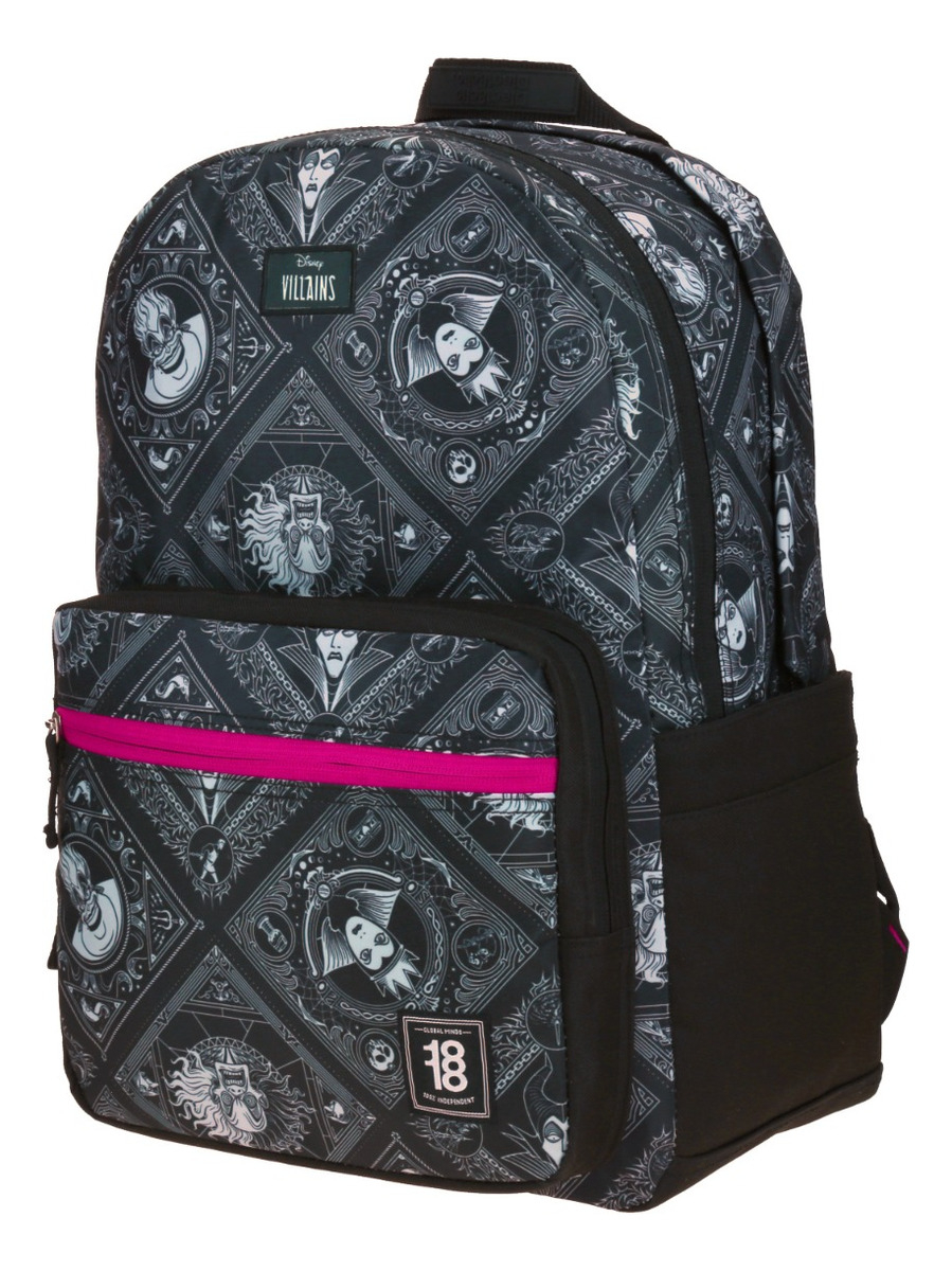 Mochila Escolar Grande Chenson Disney Villanas Portalaptop Vi65639-3 Badan Color Negro 5
