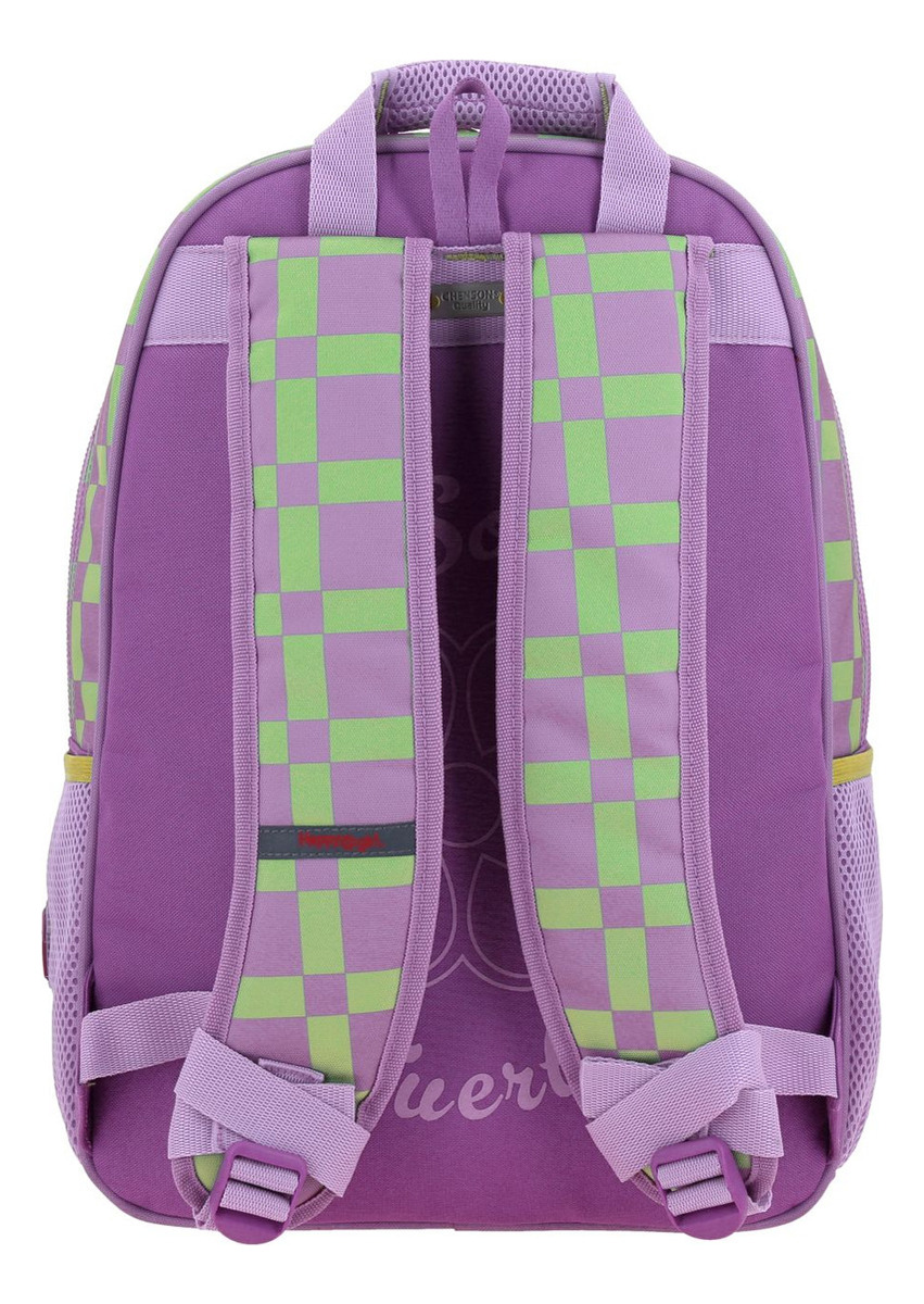 Mochila Escolar Grande Chenson Happy Girl Tare Para Niña Primaria Color Violeta Diseño De La Tela Lisa 4