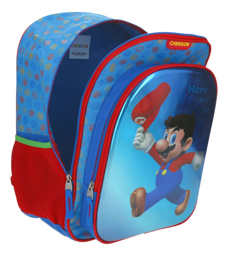 Mochila Escolar Grande Chenson Mario Bros Niño Mb65676-9 Flashy Color Azul 5