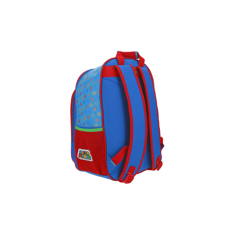 Mochila Escolar Grande Chenson Mario Bros Niño Mb65676-9 Flashy Color Azul - vista 2