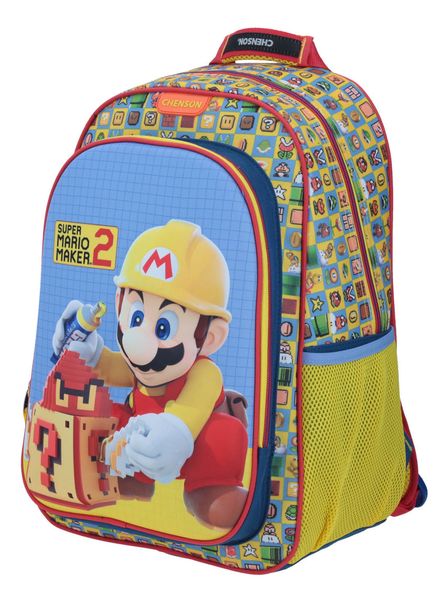 Mochila Escolar Grande Chenson Mario Maker 2 Mb64439-l 2