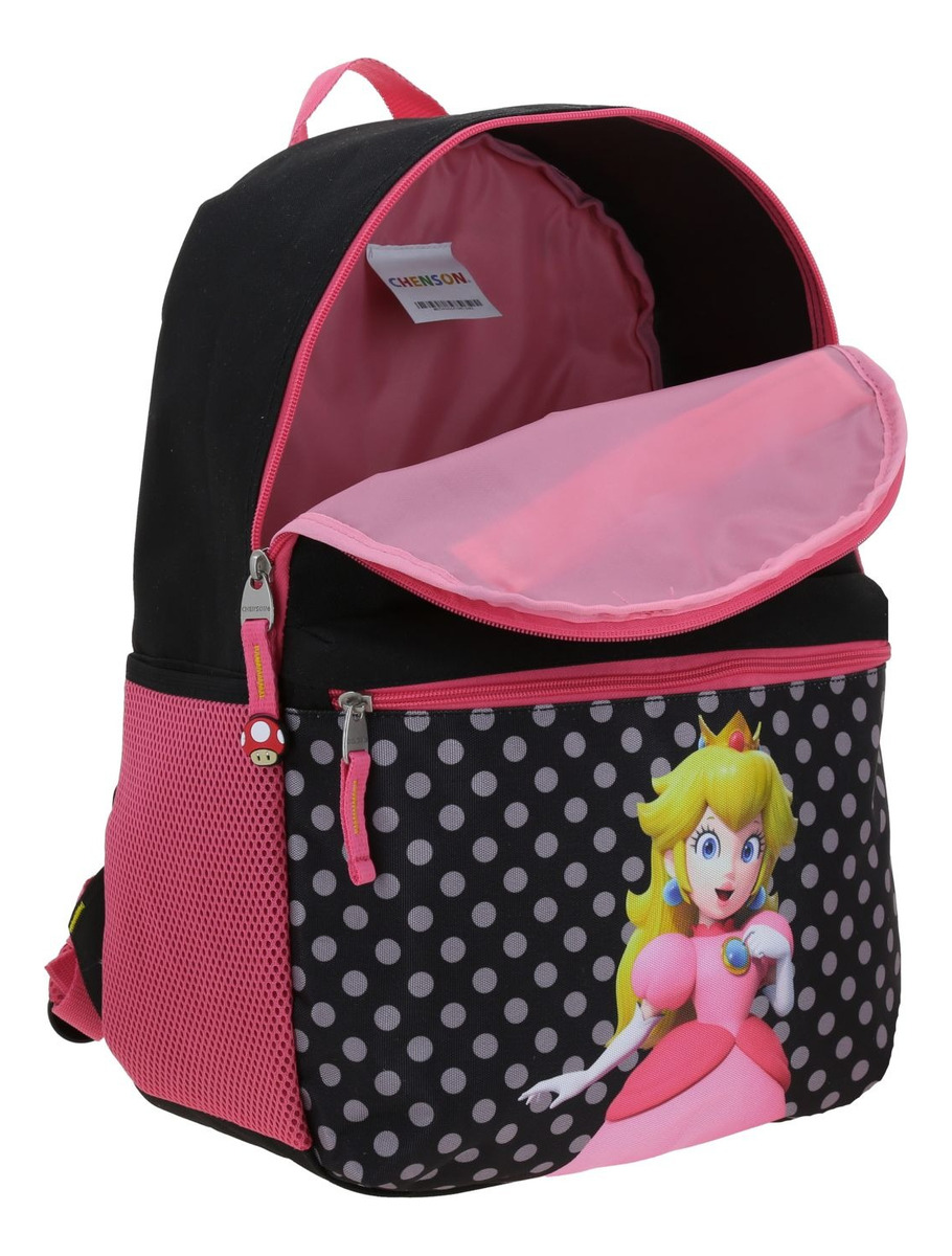 Mochila Escolar Grande Chenson Super Mario Loly Mb70456-3 Color Negro Peach 5