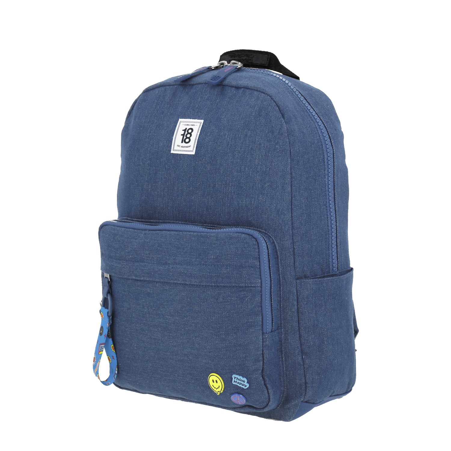 Mochila escolar juvenil 1818 by Chenson azul con amplio compartimento 2