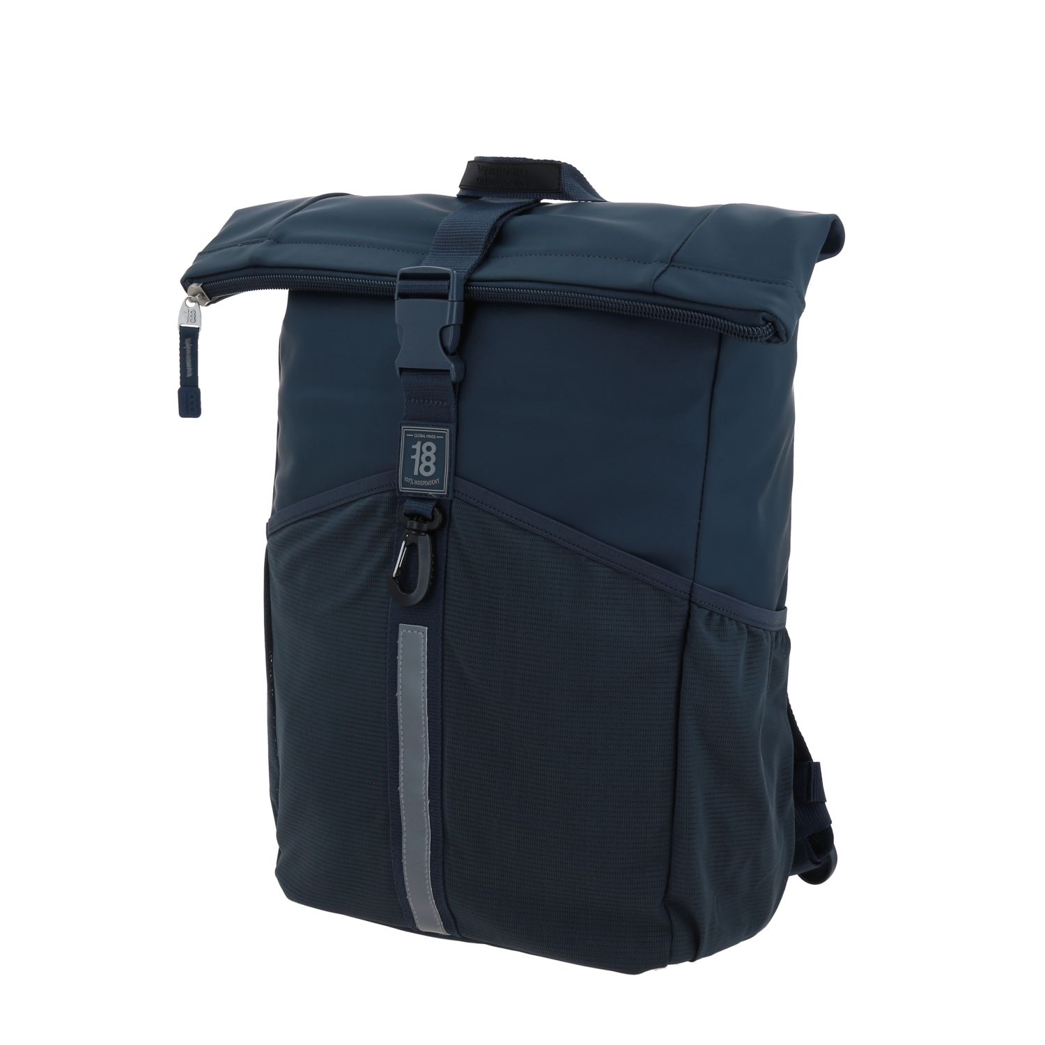 Mochila escolar juvenil 1818 by Chenson azul con soporte para maleta 2