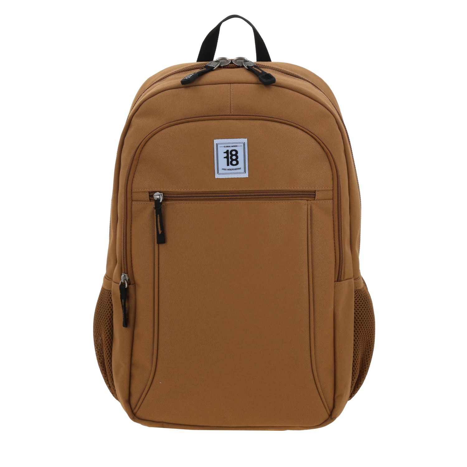 Mochila escolar juvenil 1818 by Chenson Café/Oro Rosa con amplio compartimento