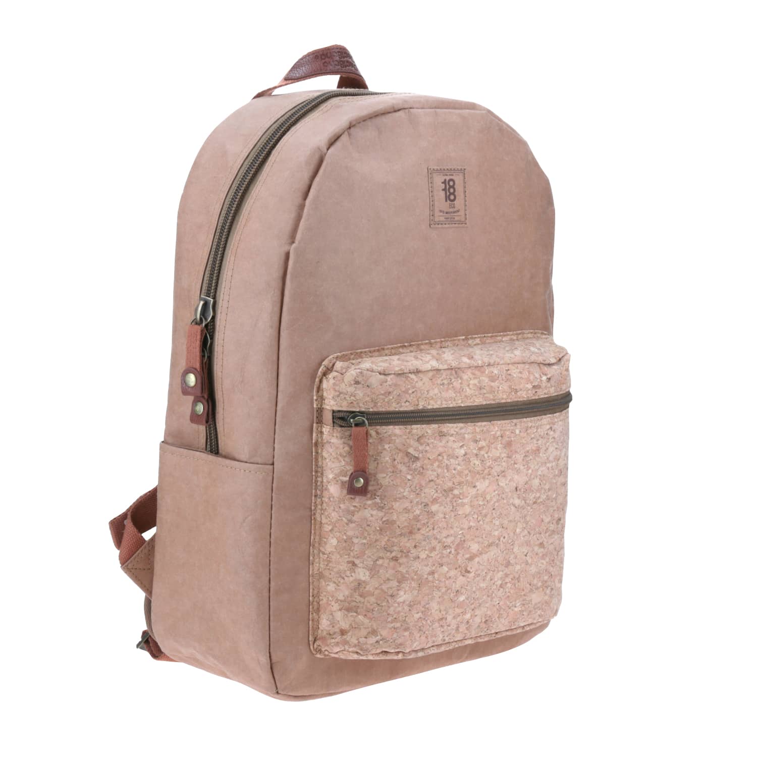 Mochila escolar juvenil 1818 by Chenson color café con porta laptop - vista 2