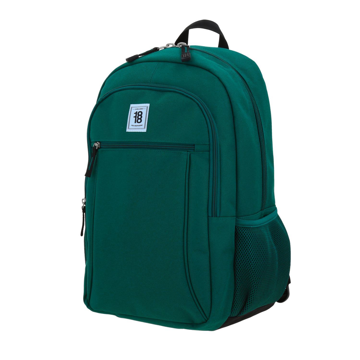 Mochila escolar juvenil 1818 by Chenson color verde con amplio compartimento 2