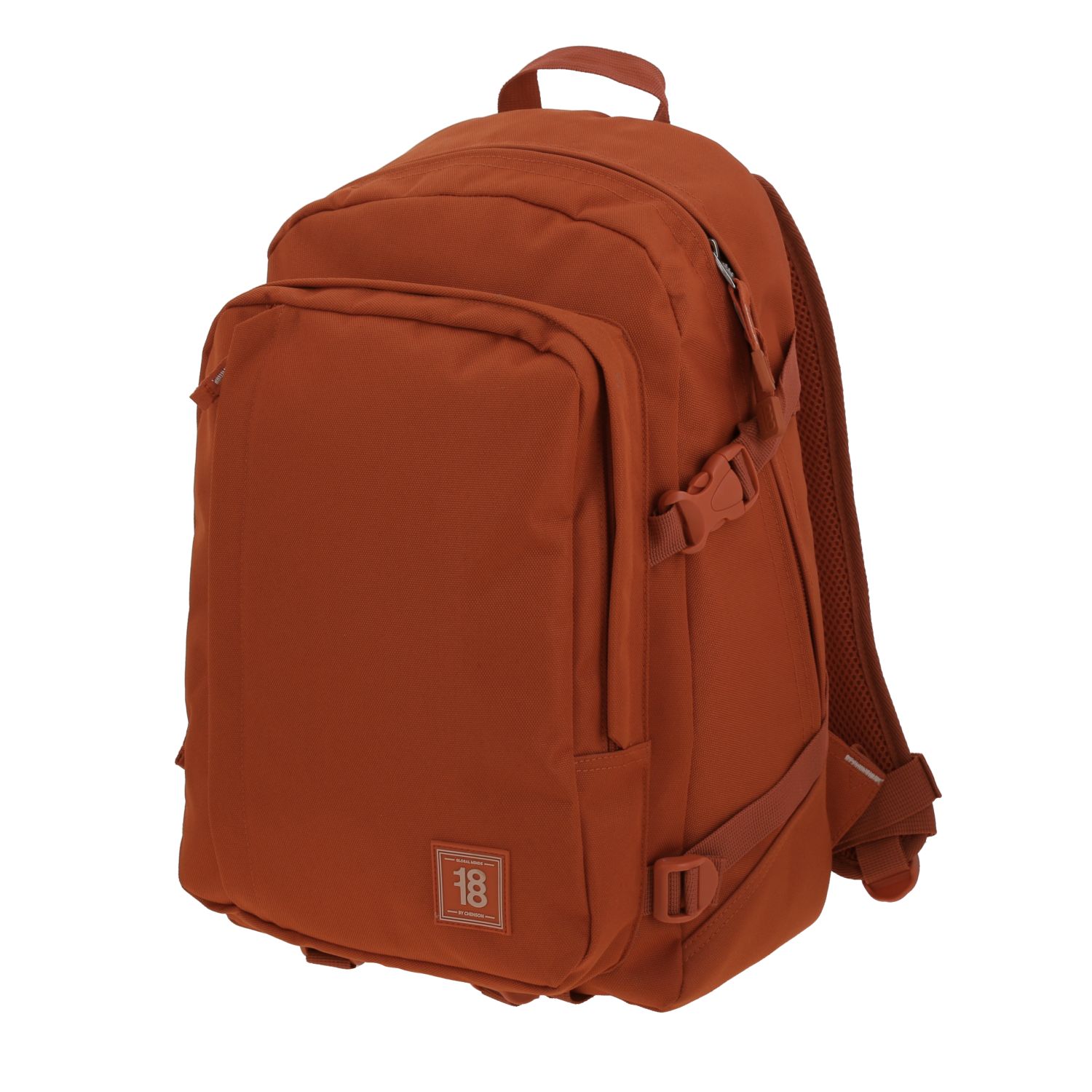 Mochila escolar juvenil 1818 by Chenson naranja con amplio compartimento 2