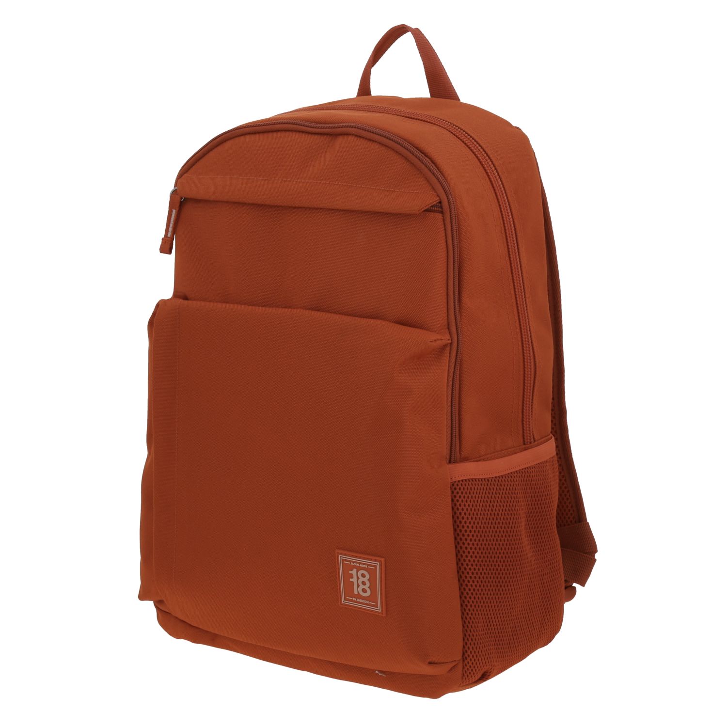 Mochila escolar juvenil 1818 by Chenson naranja con amplios compartimentos 2
