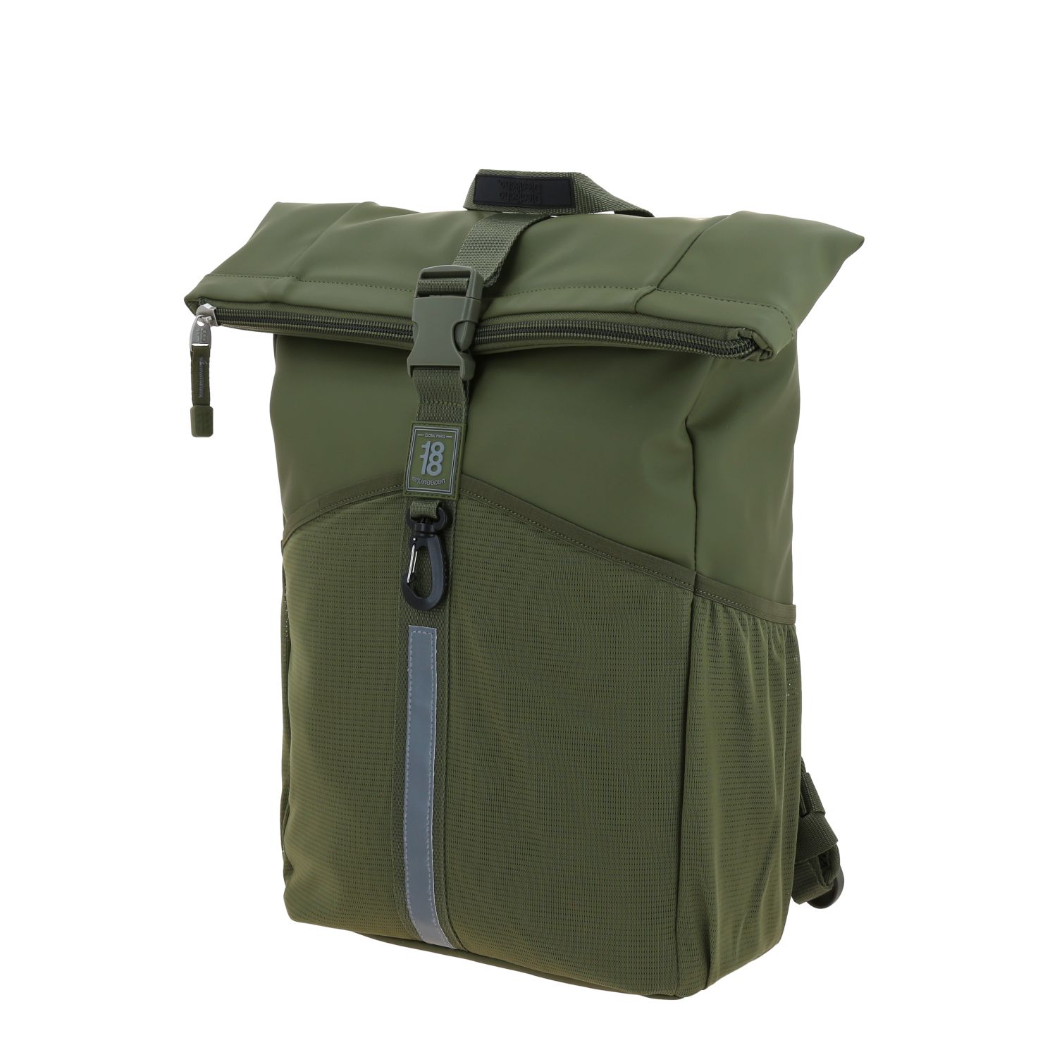 Mochila escolar juvenil 1818 by Chenson verde seco con amplio compartimento 2