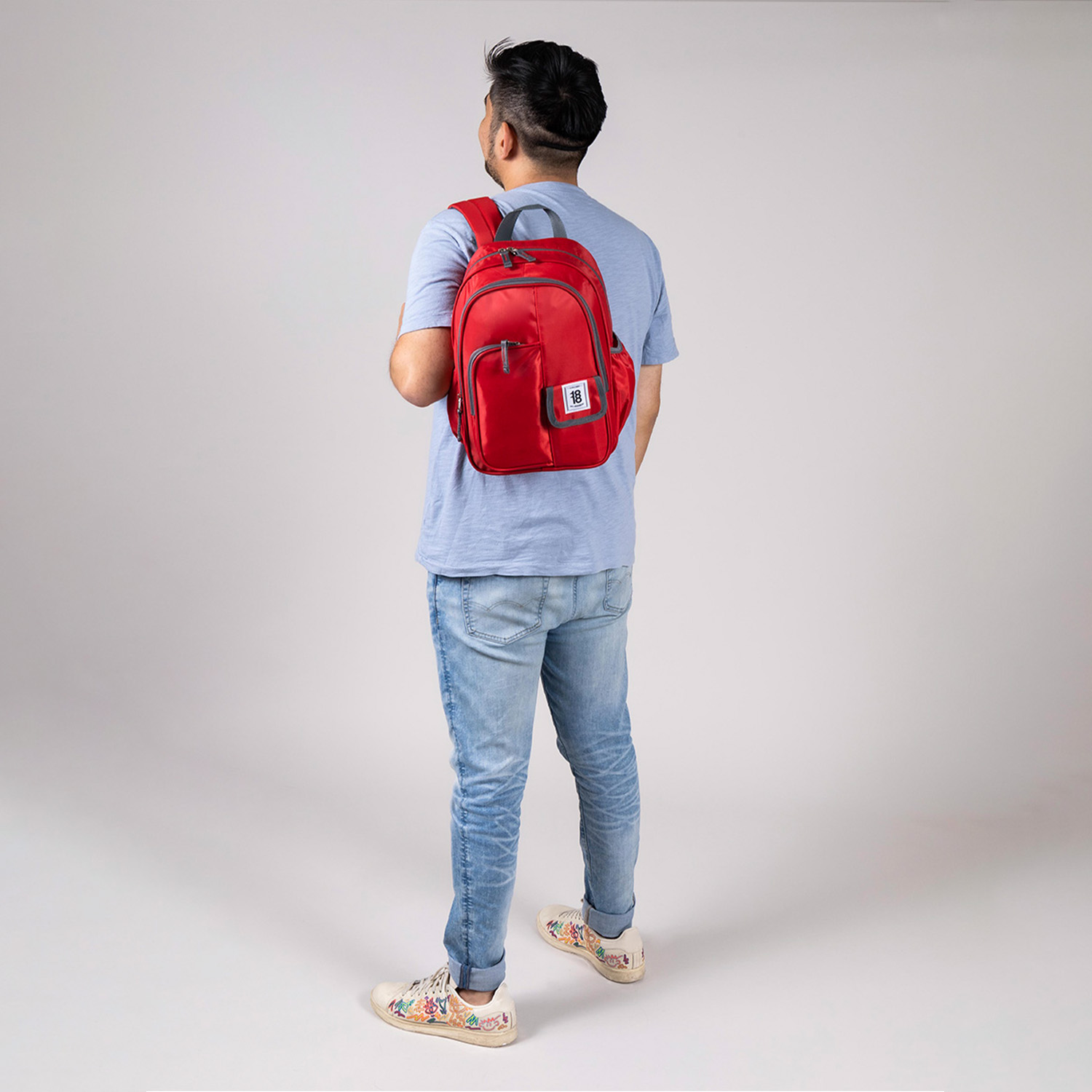 Mochila escolar juvenil roja 1818 by Chenson – Amplio espacio y estilo - vista 2