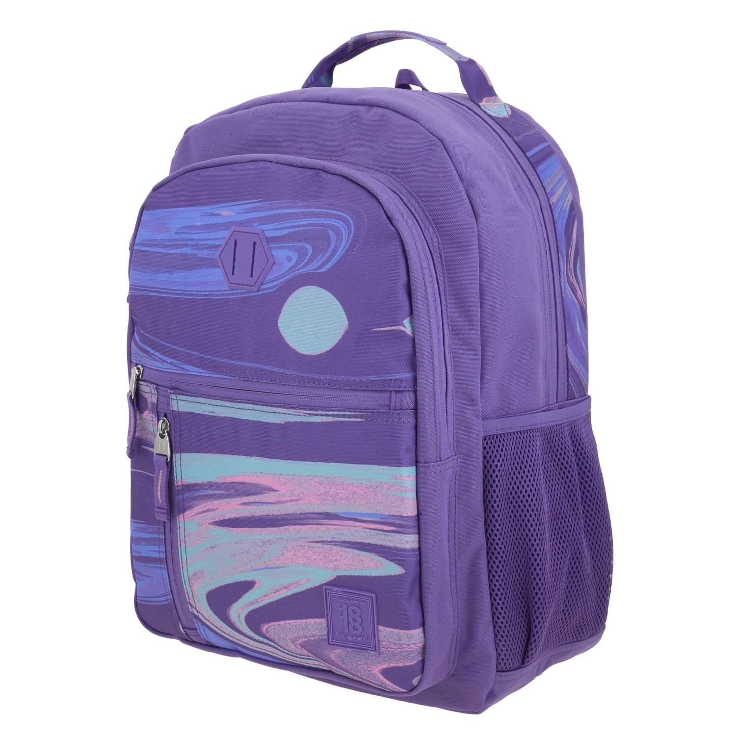 Mochila escolar juvenil violeta 1818 by Chenson con organizador y bolsillo trasero 2