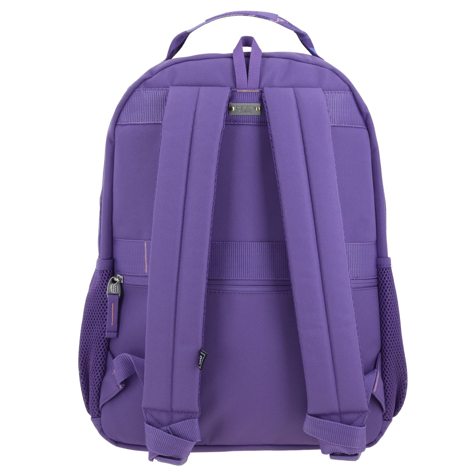 Mochila escolar juvenil violeta 1818 by Chenson con organizador y bolsillo trasero 4