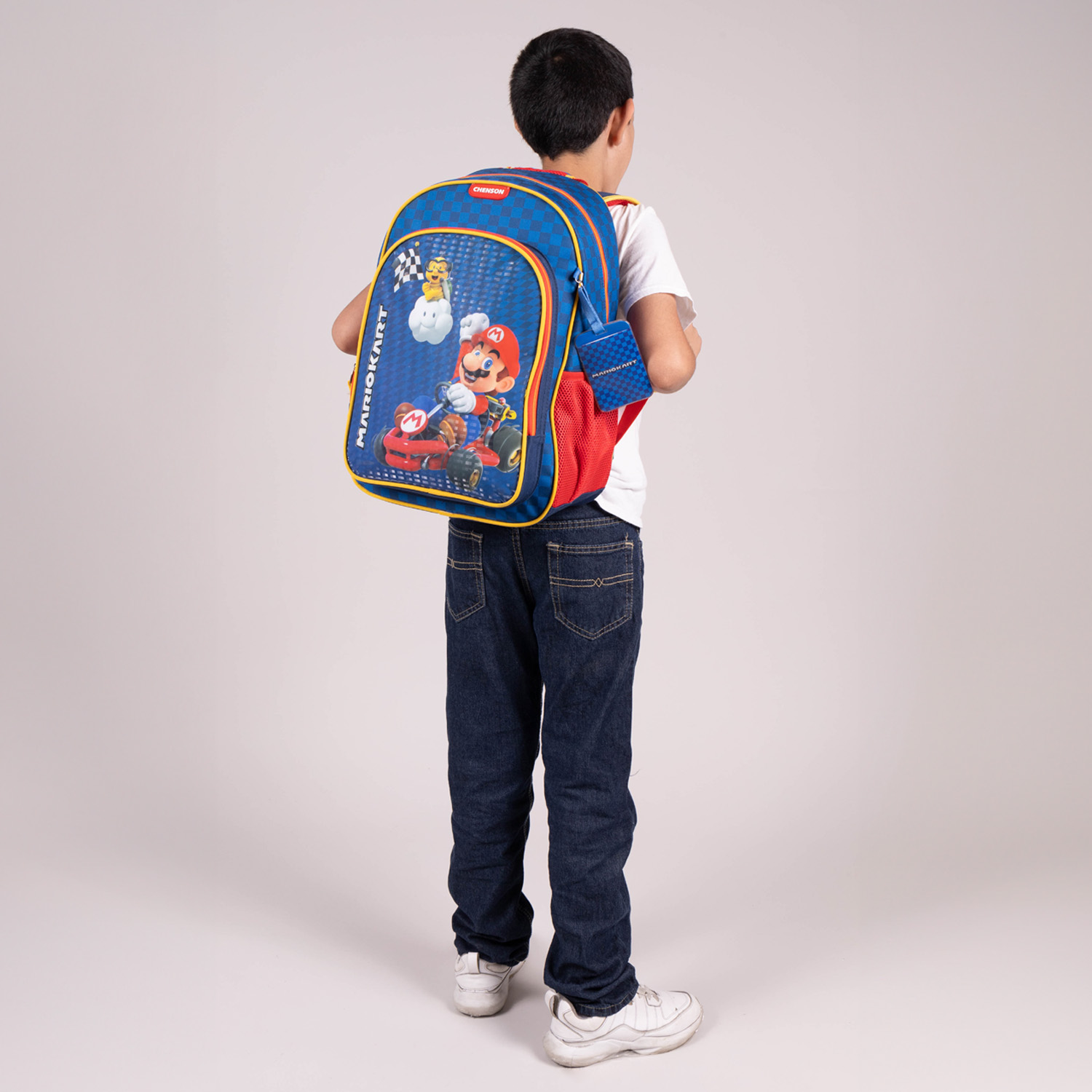 Mochila escolar Mario Bros by Chenson azul para niño – amplia y funcional - vista 2
