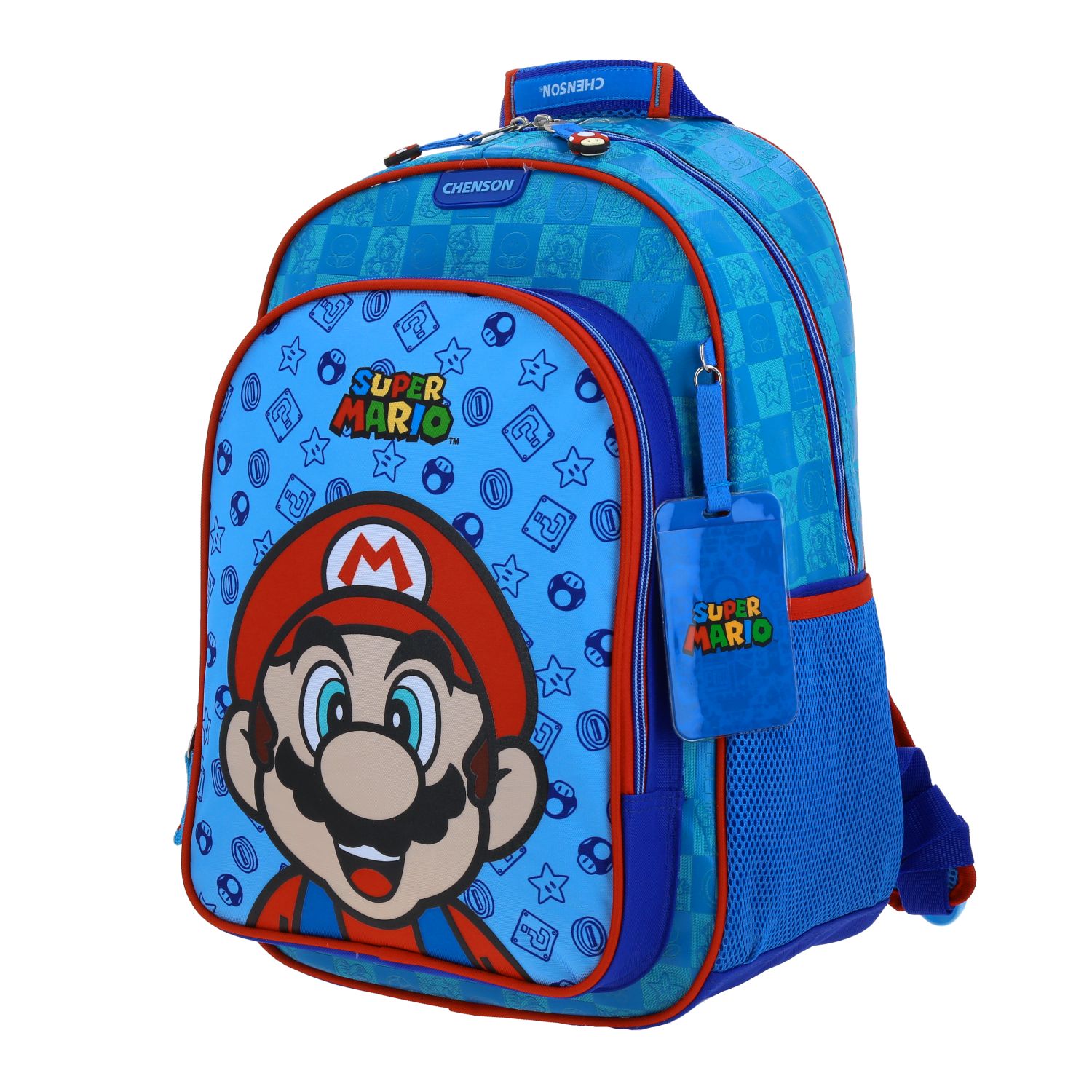 Mochila escolar Mario Bros by Chenson azul para niño con amplio compartimento 2