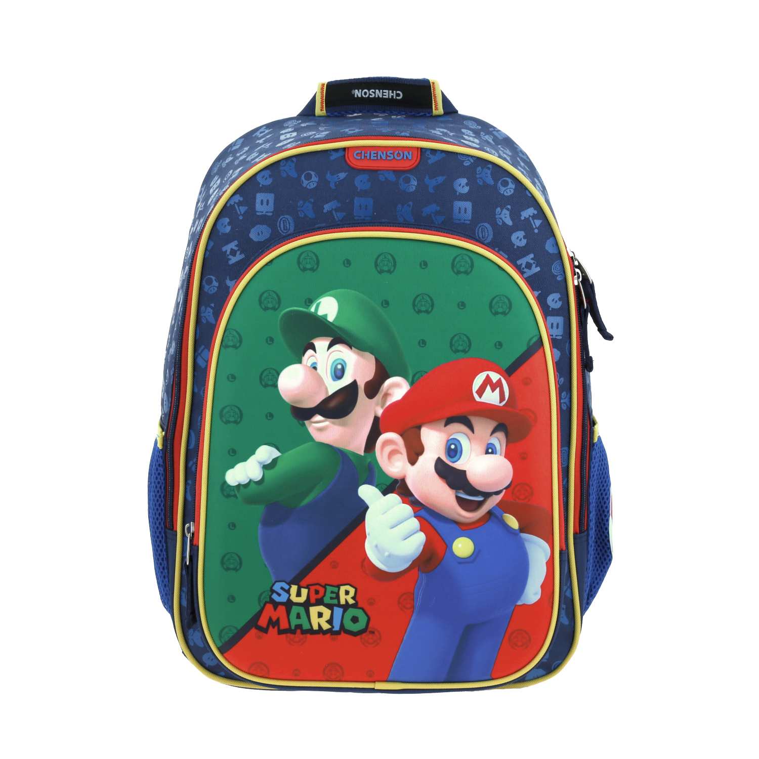 Mochila escolar Mario Bros by Chenson azul para niño con amplio espacio