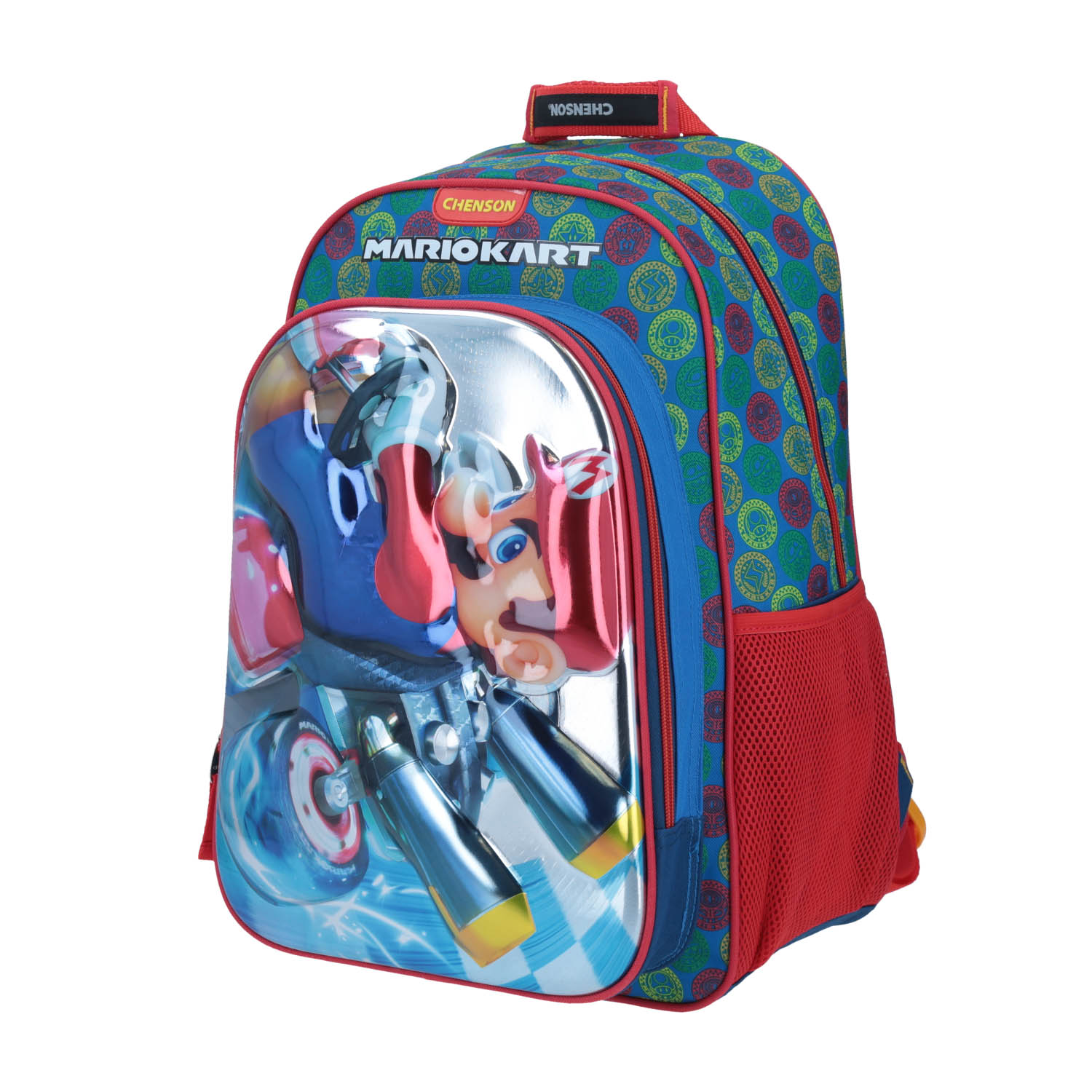 Mochila Escolar Mario Bros by Chenson Azul para Niño con Bolsillos 2