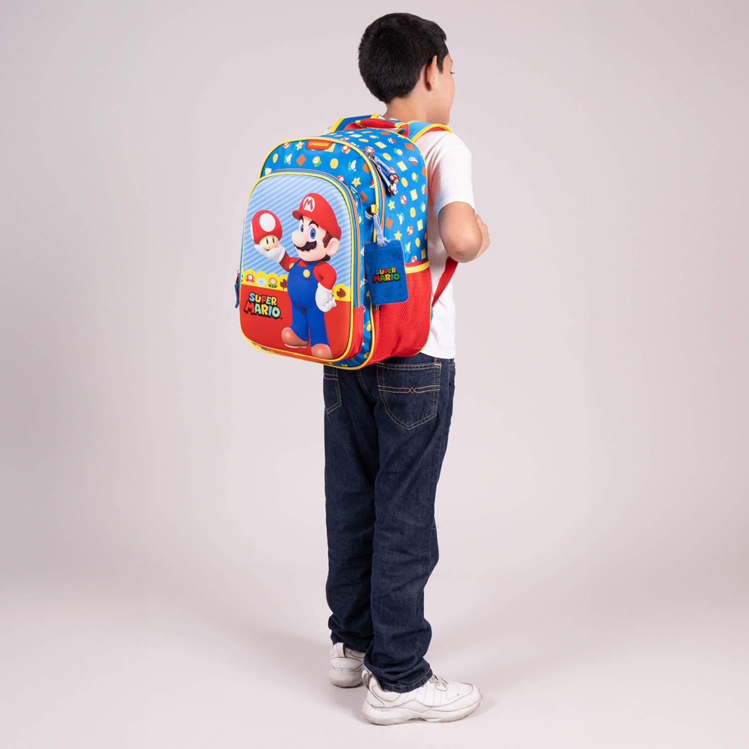 Mochila escolar Mario Bros by Chenson azul para niño – ¡Diversión y comodidad! - vista 2