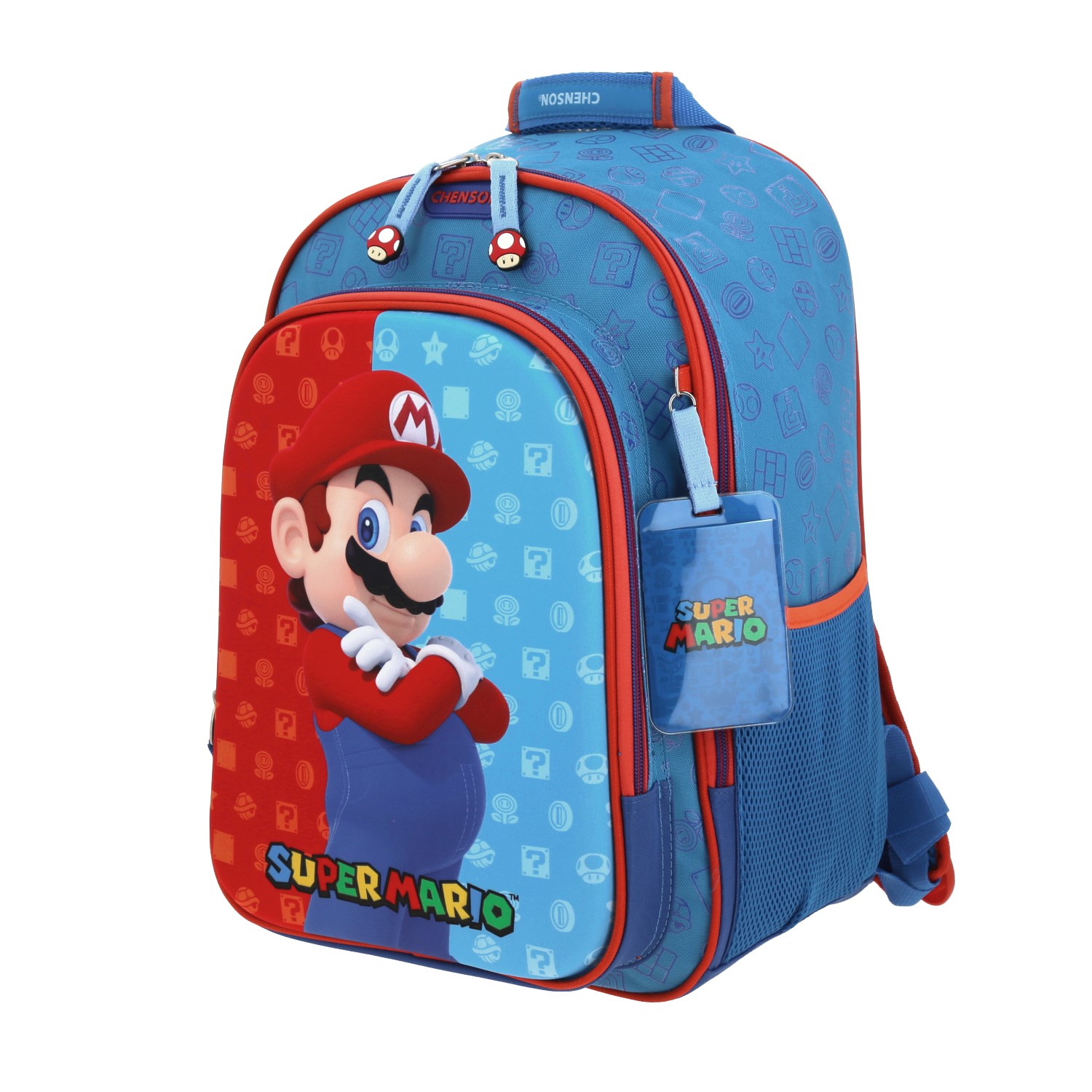 Mochila escolar Mario Bros by Chenson azul para niño, ¡diversión y funcionalidad! 2