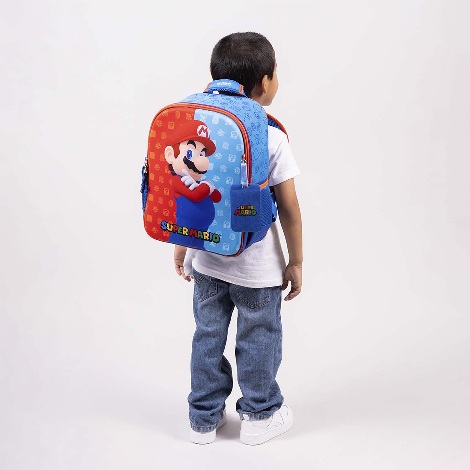 Mochila Escolar Mario Bros by Chenson Azul para Niños – Ideal para Kinder - vista 2