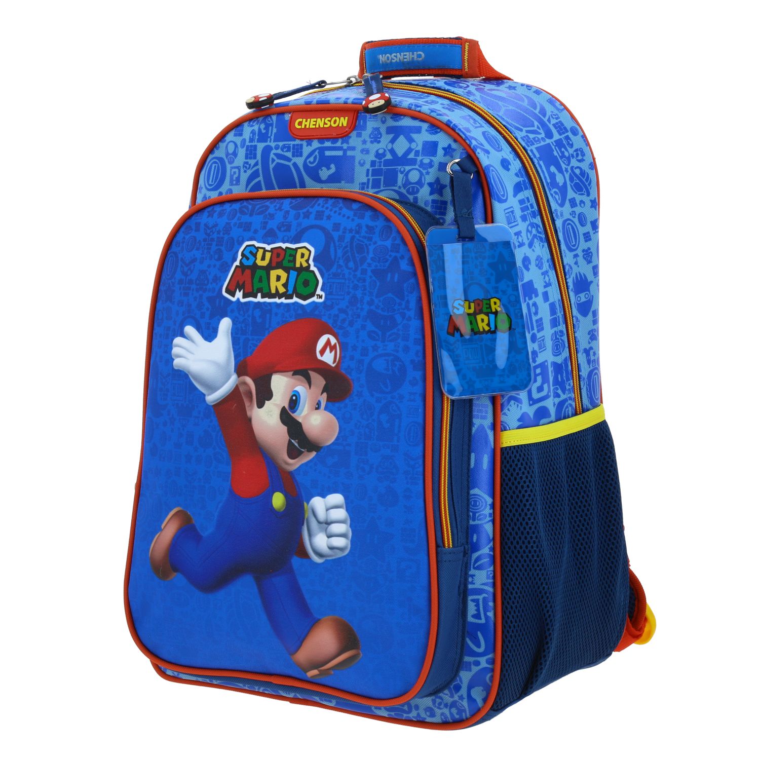 Mochila escolar Mario Bros by Chenson azul para niños | Ideal para primaria 2