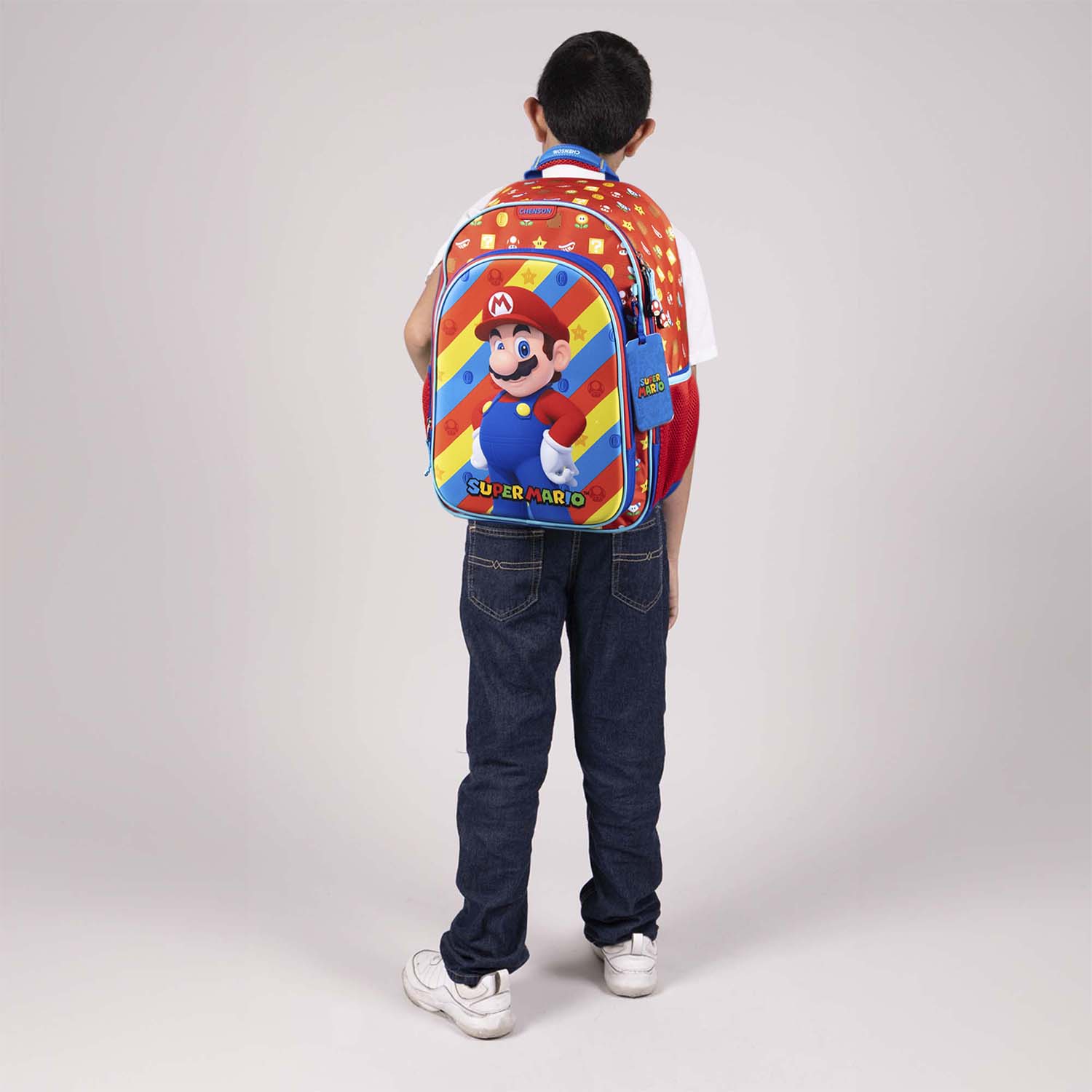 Mochila escolar Mario Bros by Chenson roja para niño – Diseño divertido y práctico - vista 2