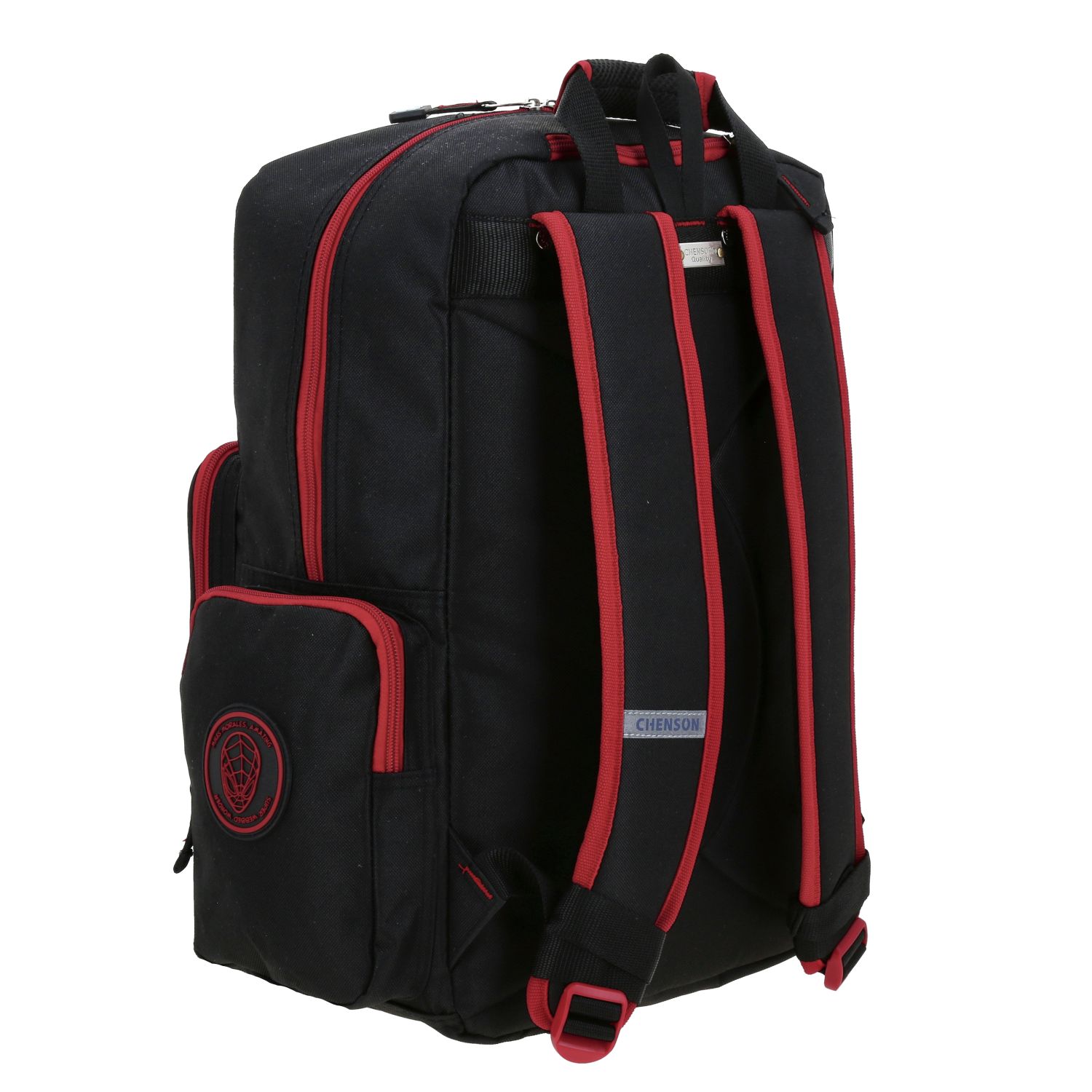 Mochila escolar Miles Morales by Chenson negra con capucha integrada 3