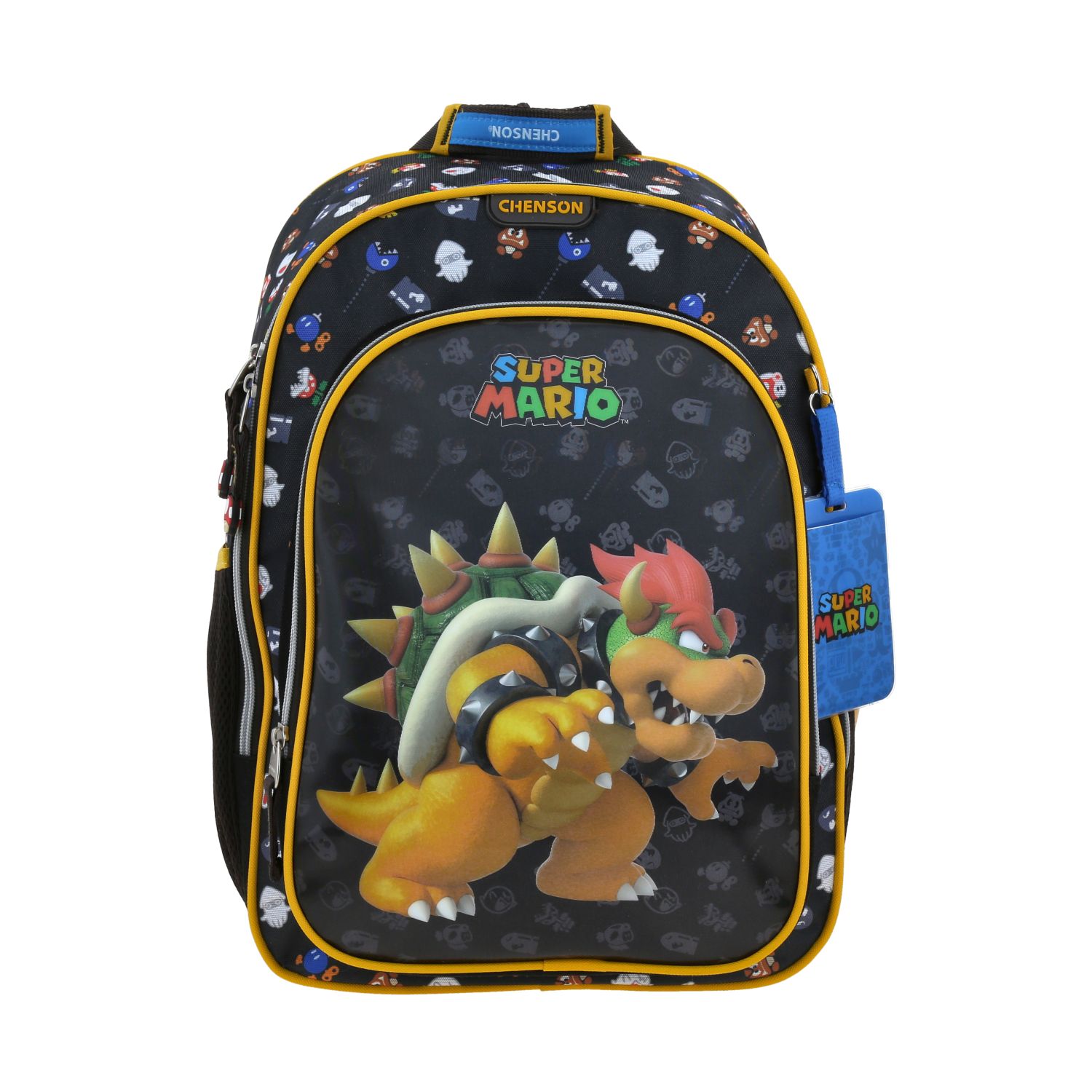 Mochila Escolar Negra Mario Bros by Chenson para Niños