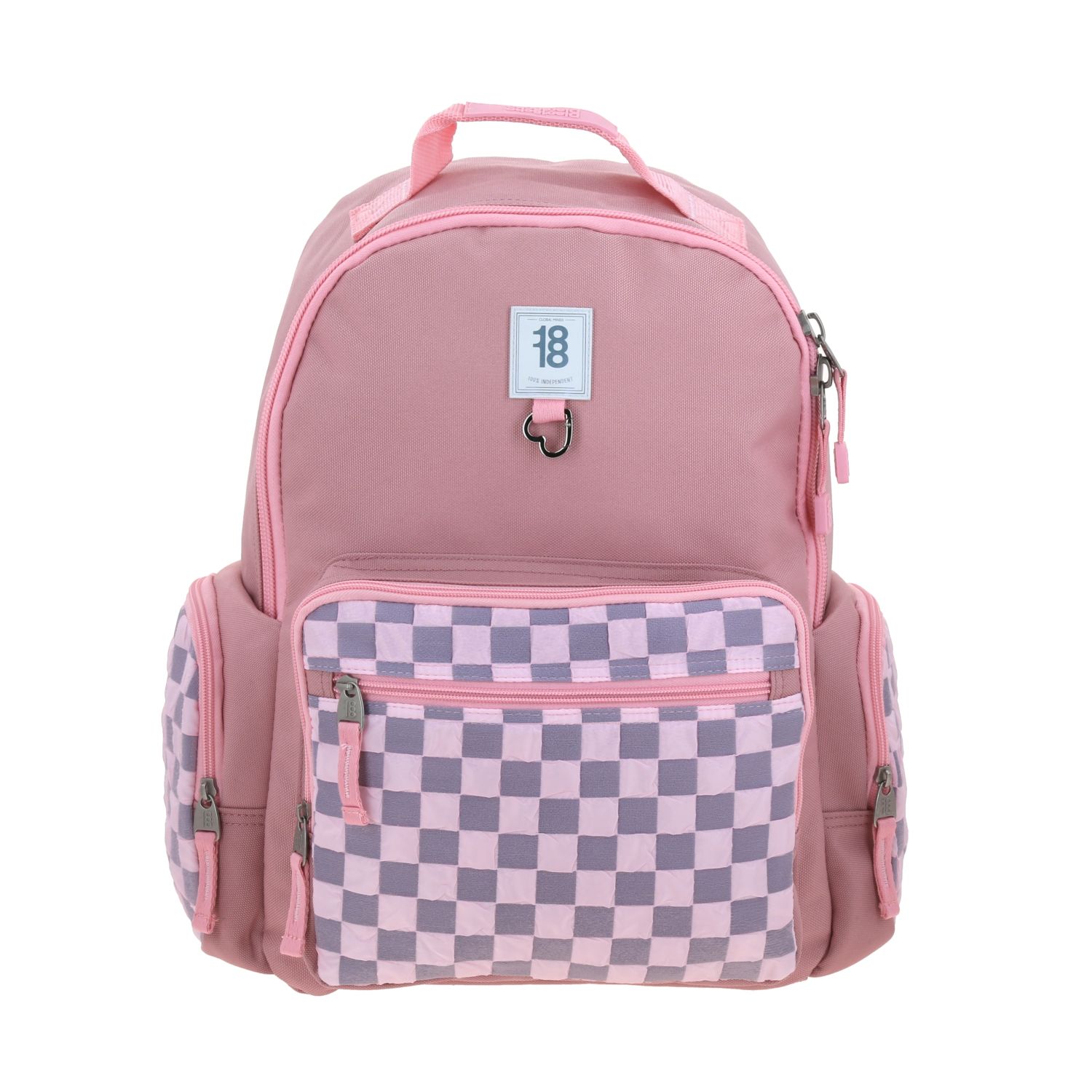 Mochila escolar para mujer 1818 by Chenson color rosa con amplio compartimento