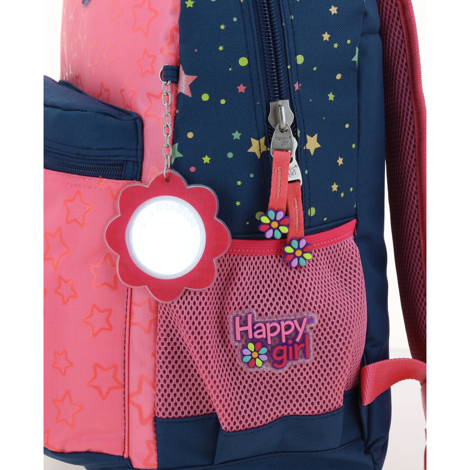 Mochila escolar para niña Happy Girl by Chenson azul con amplio compartimento - vista 2