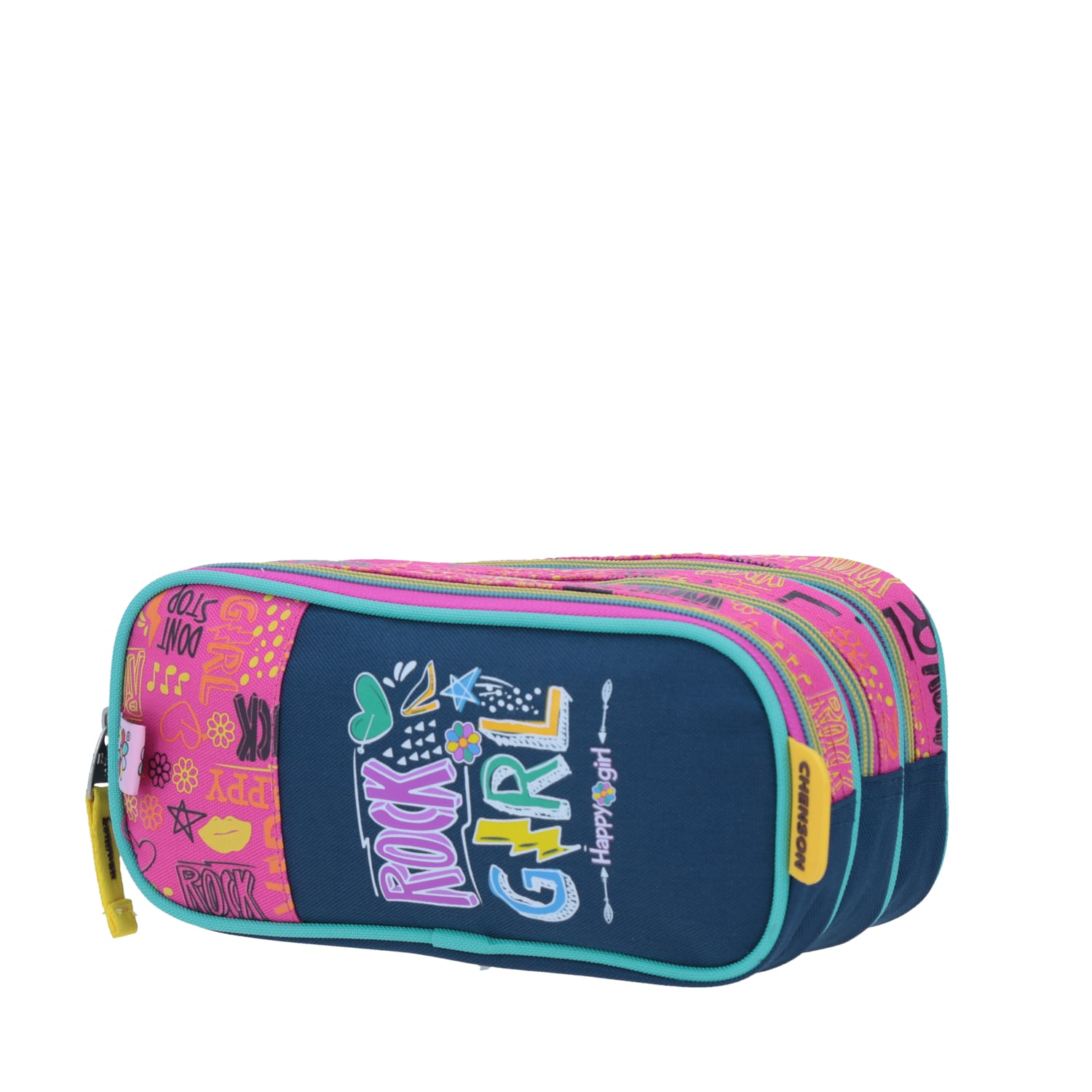 Mochila escolar para niña Happy Girl by Chenson azul con triple compartimento 2