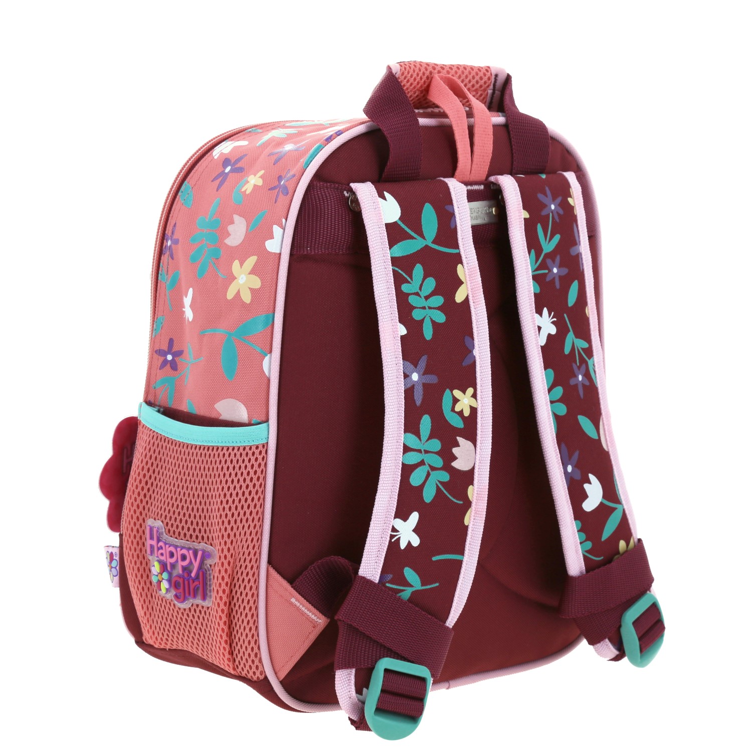Mochila escolar para niña Happy Girl by Chenson color rosa con amplio compartimento 3