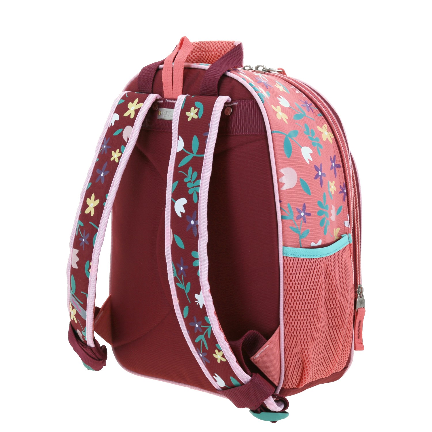 Mochila escolar para niña Happy Girl by Chenson color rosa con diseño funcional 5