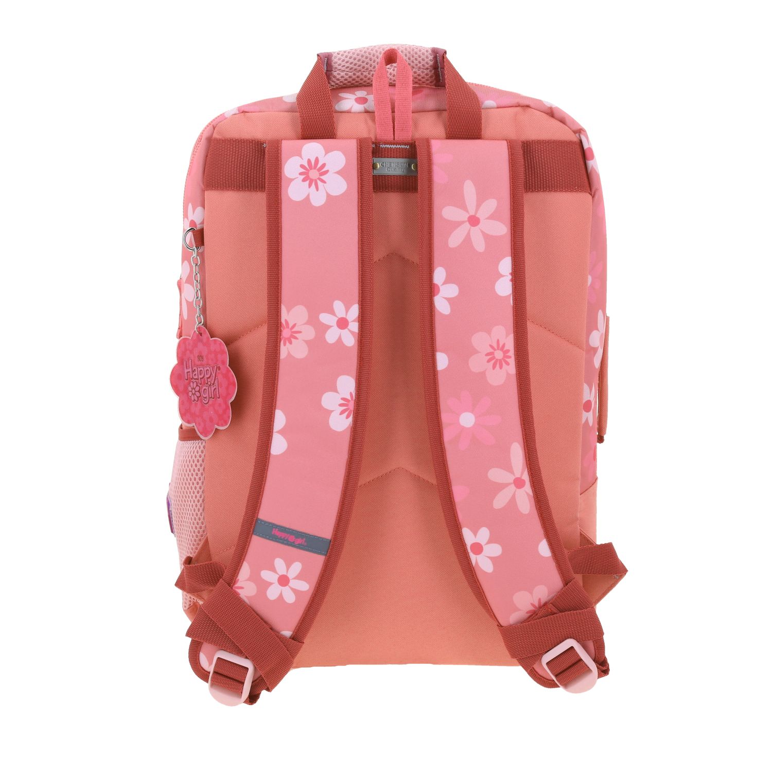 Mochila escolar para niña Happy Girl by Chenson color rosa con organizador 4