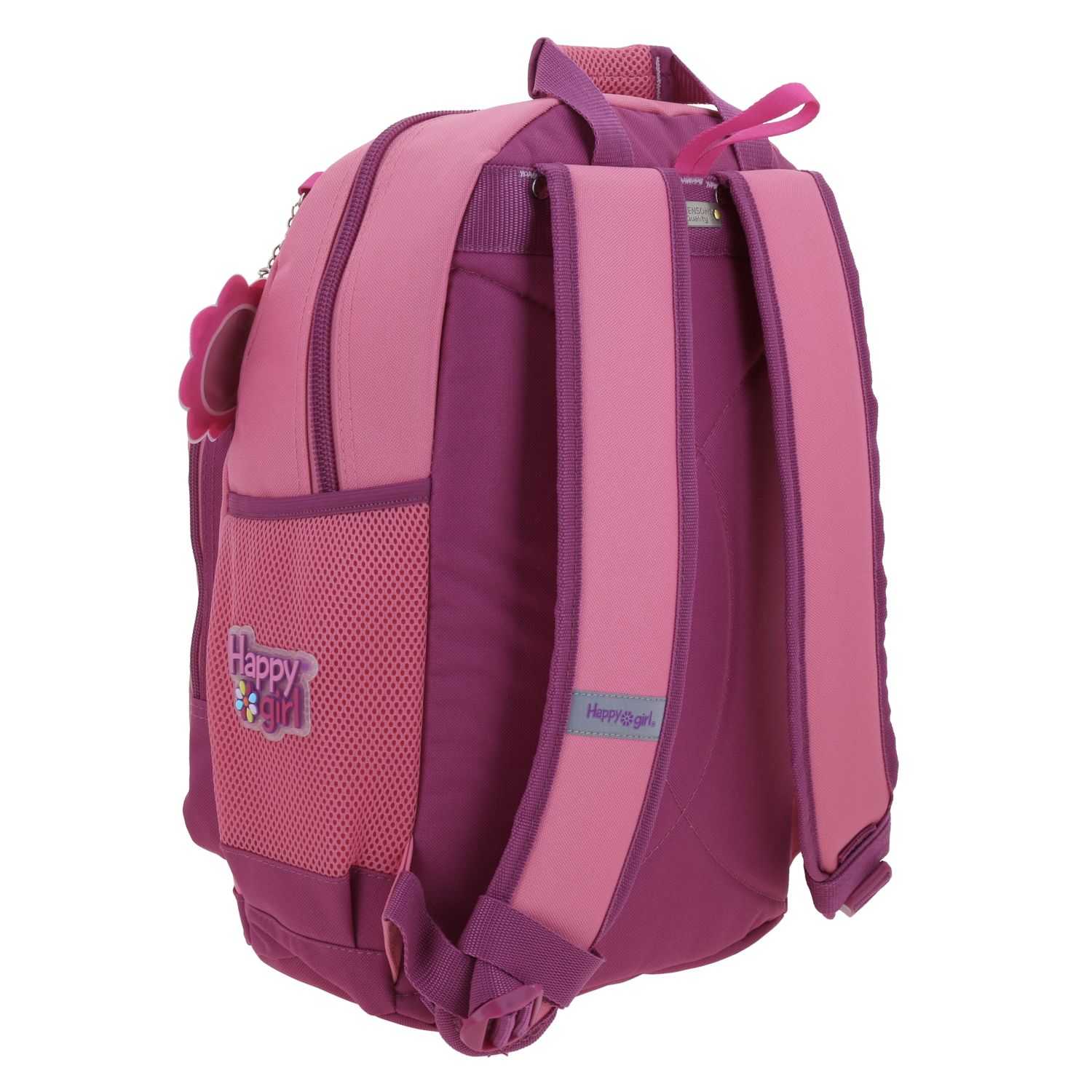 Mochila escolar para niña Happy Girl by Chenson en color rosa – Ideal para primaria 3