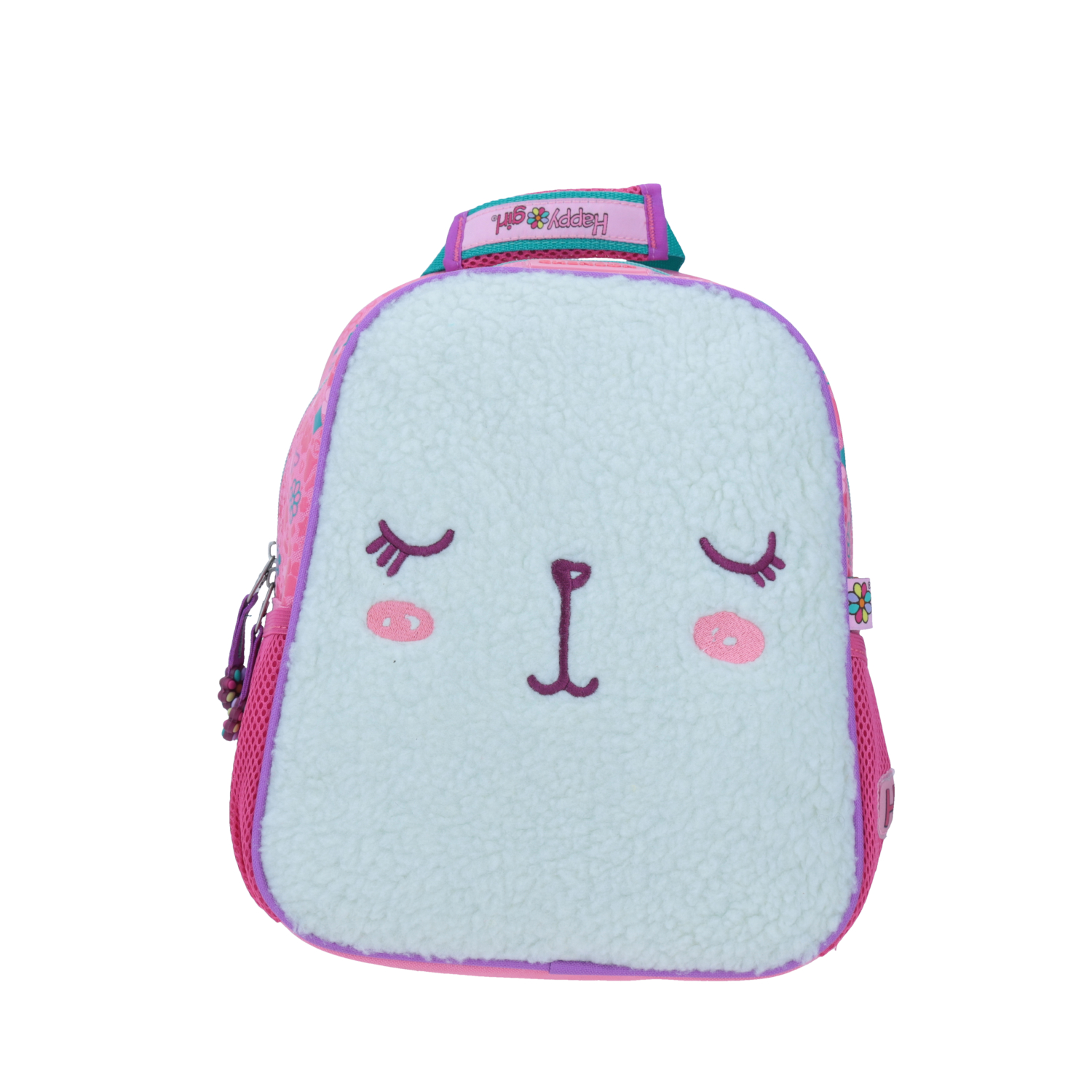 Mochila escolar para niña Happy Girl by Chenson gris con amplio compartimento