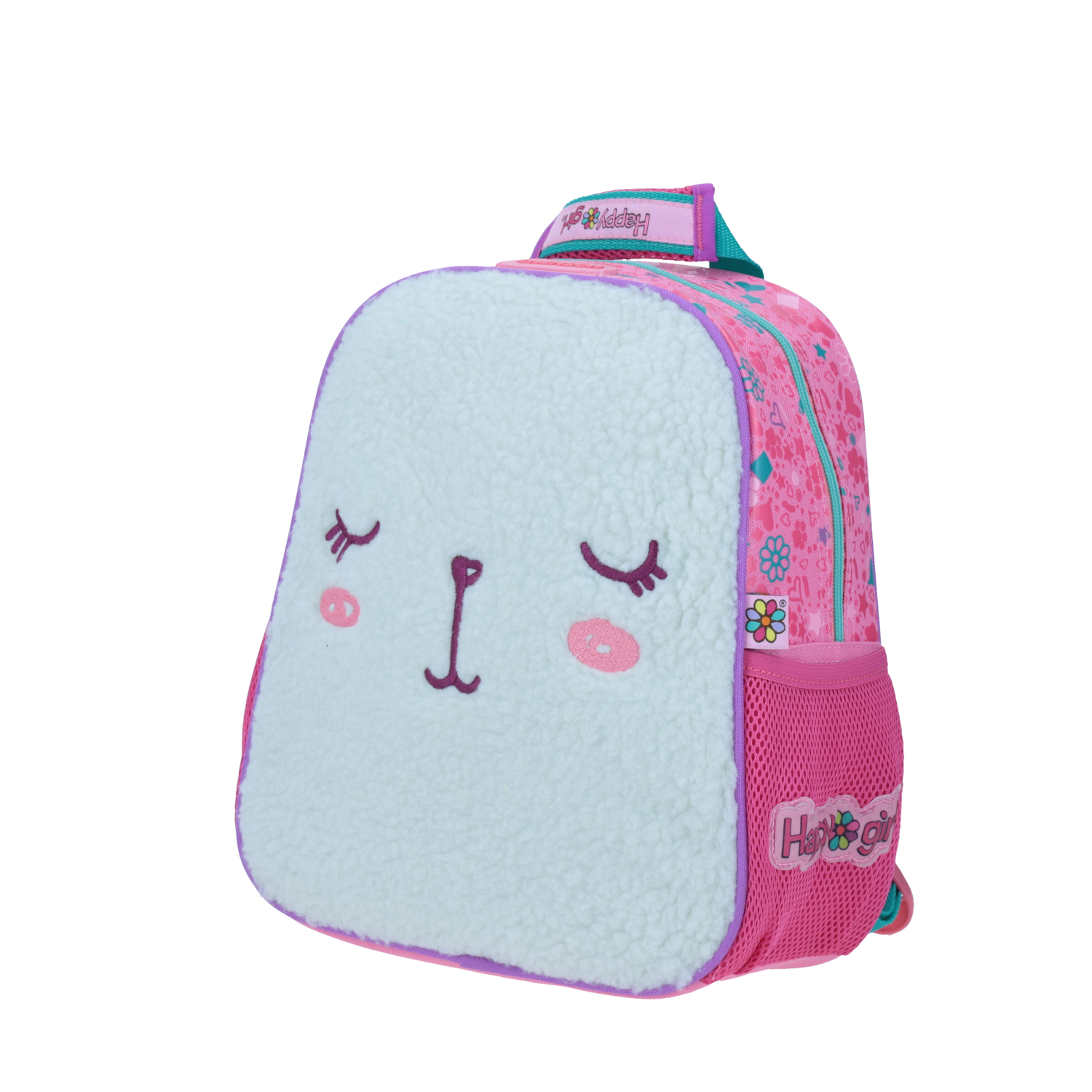Mochila escolar para niña Happy Girl by Chenson gris con amplio compartimento 2