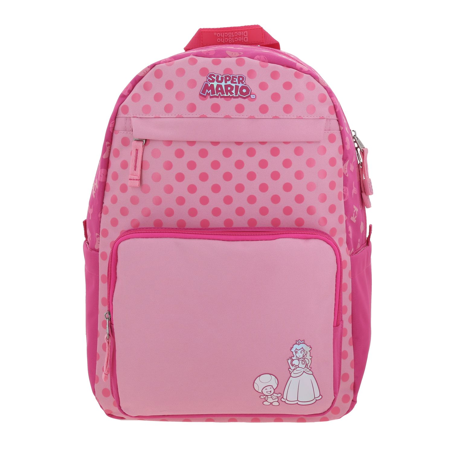 Mochila escolar para niña Mario Bros by Chenson color rosa – amplia y funcional