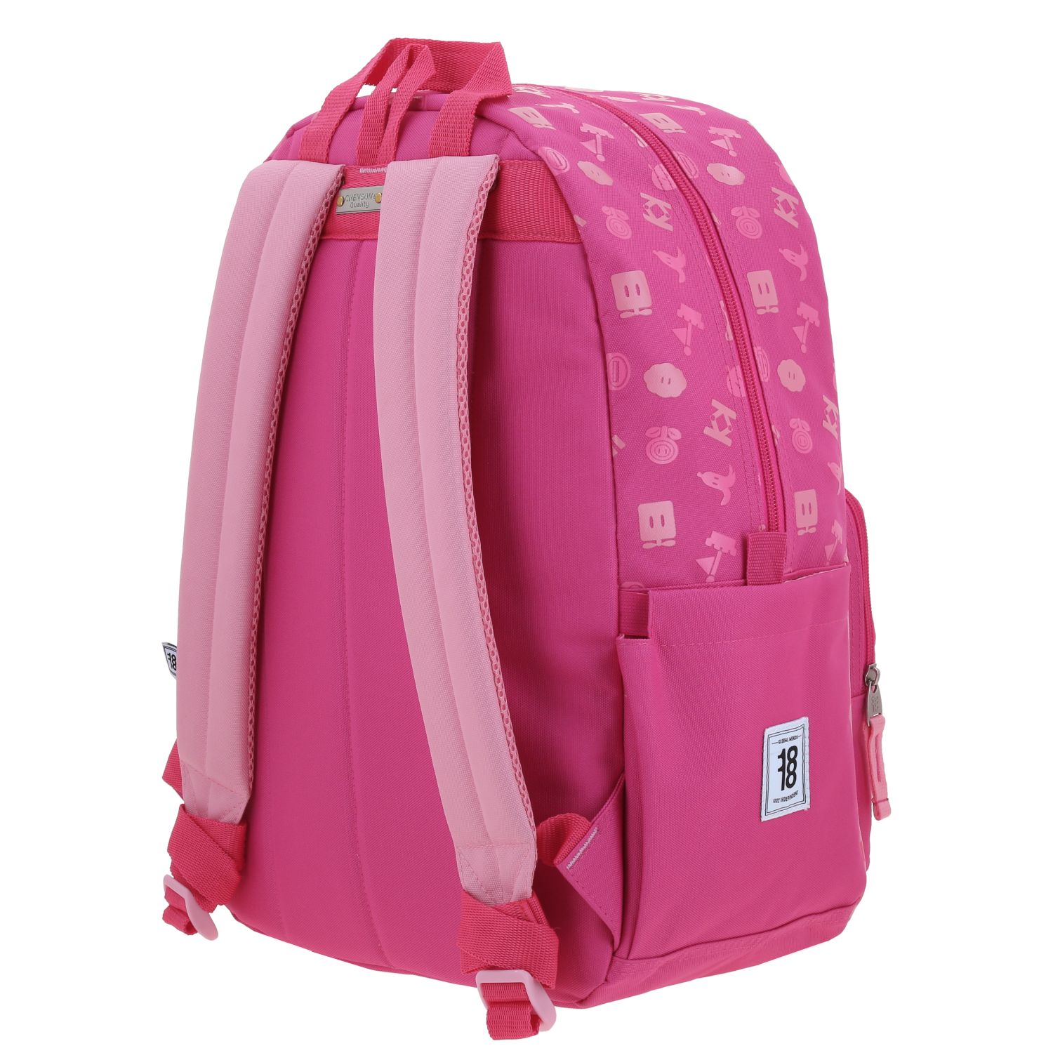 Mochila escolar para niña Mario Bros by Chenson color rosa – amplia y funcional 5