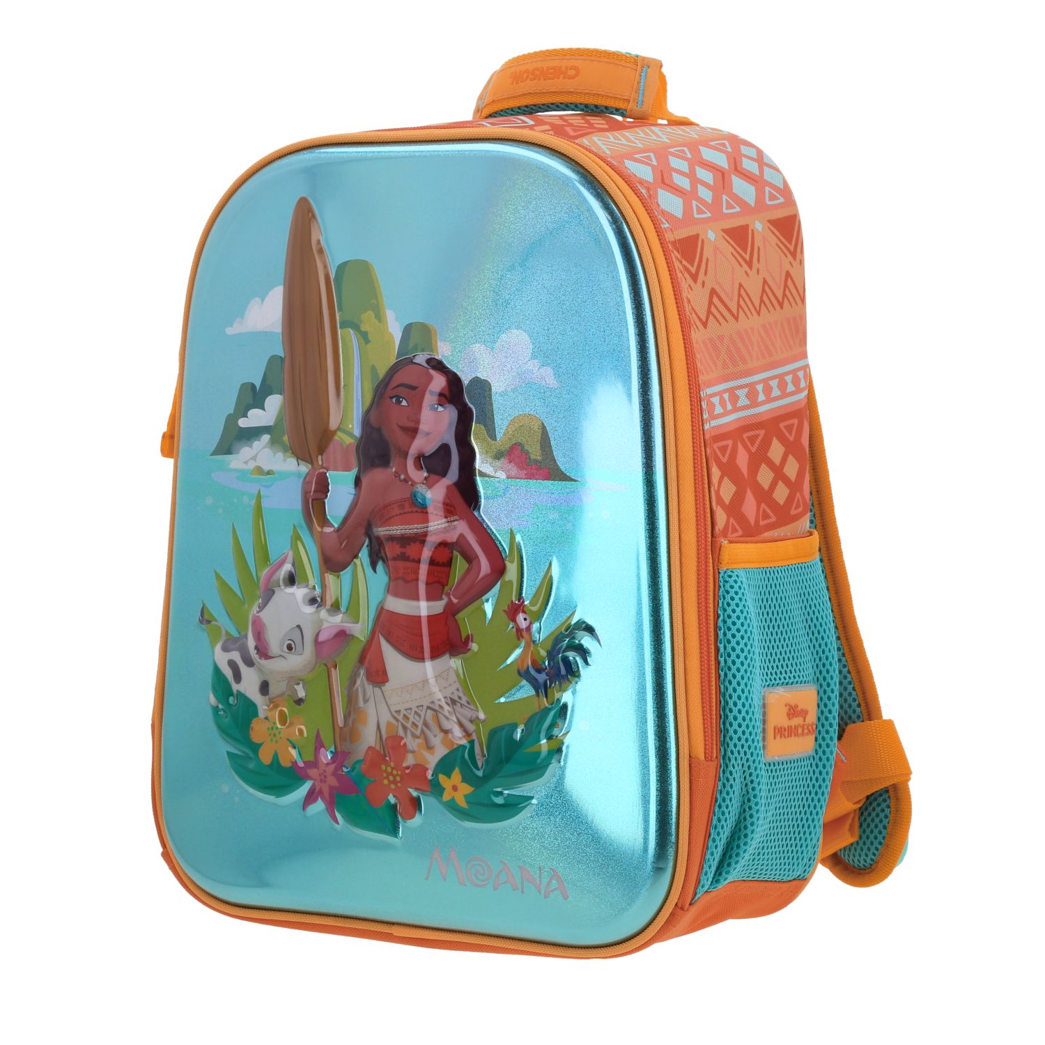 Mochila escolar para niña Princesas by Chenson en color naranja – Diseño divertido 2