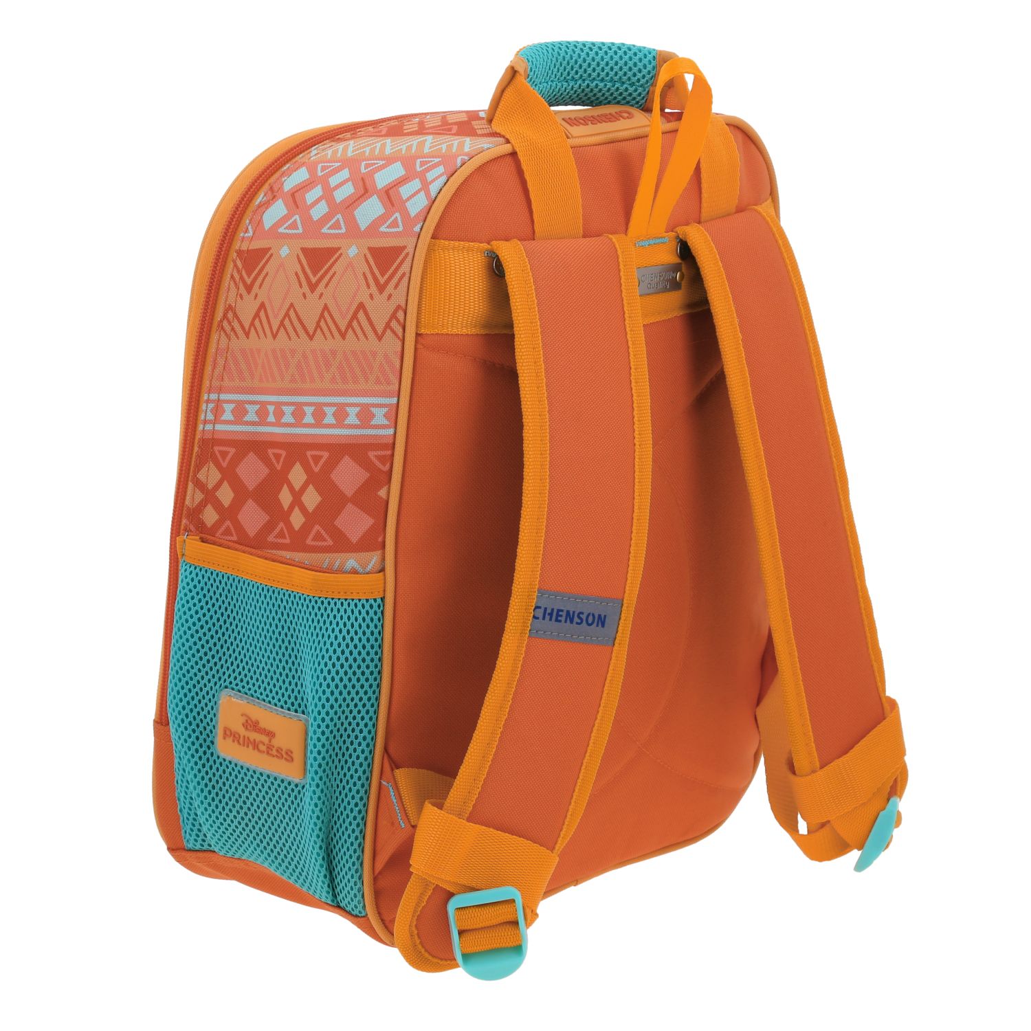 Mochila escolar para niña Princesas by Chenson en color naranja – Diseño divertido 3
