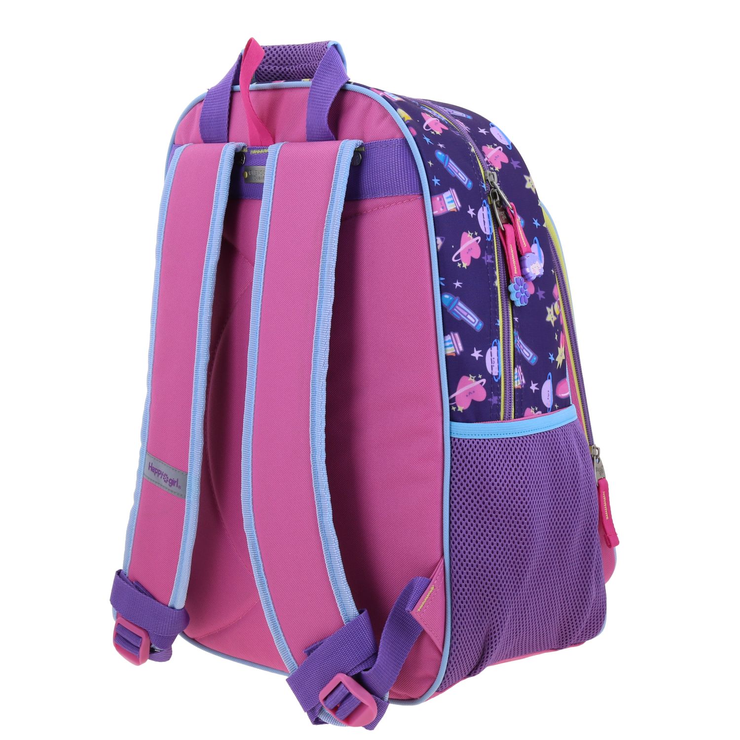 Mochila escolar para niña Vania Bachur by Chenson rosa con amplio compartimento 5