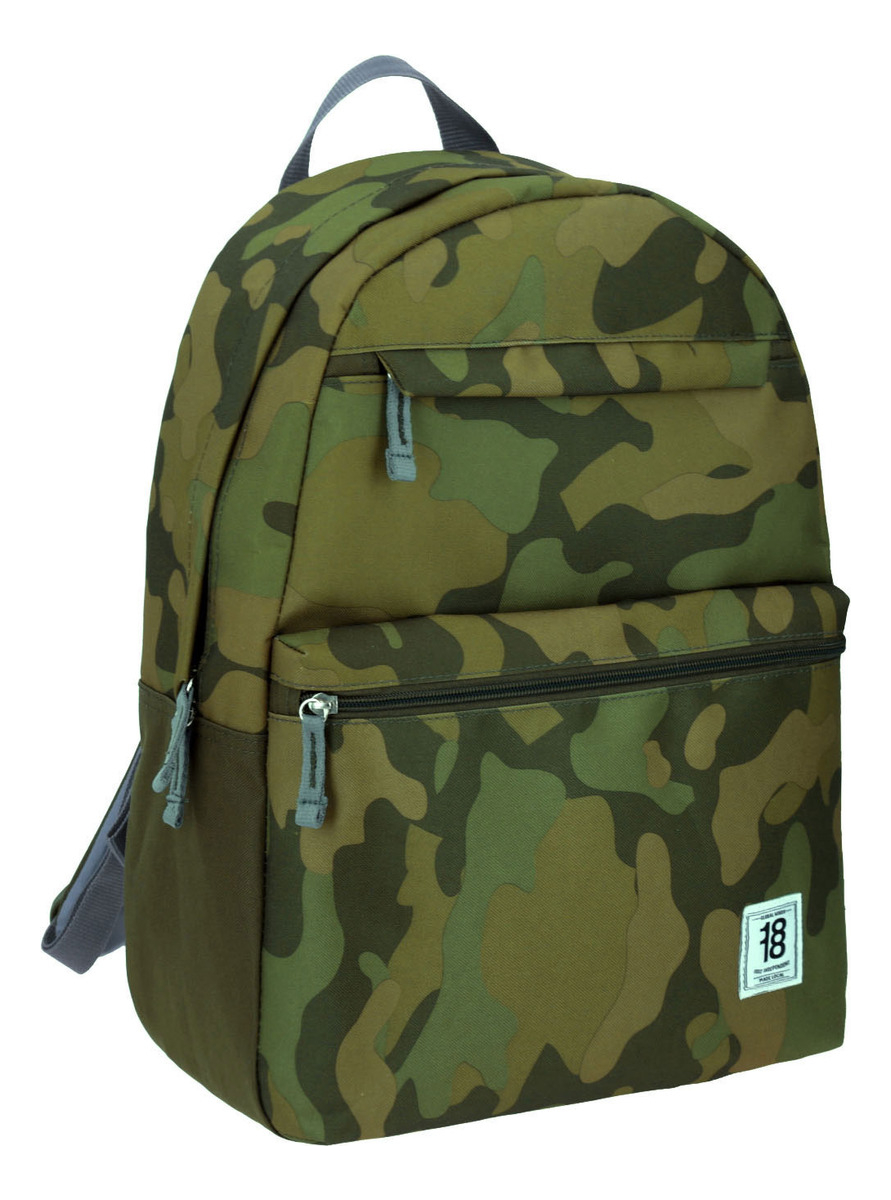 Mochila Grande Chenson 1818 Juvenil Colors Verde Militar 2