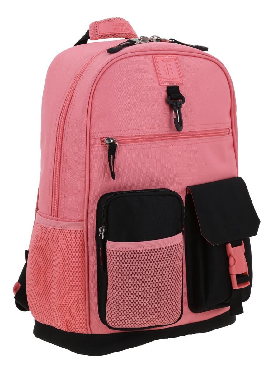 Mochila Grande Chenson 1818 Wynni Juvenil Para Dama Mujer Color Rosa Diseño De La Tela Lisa 2