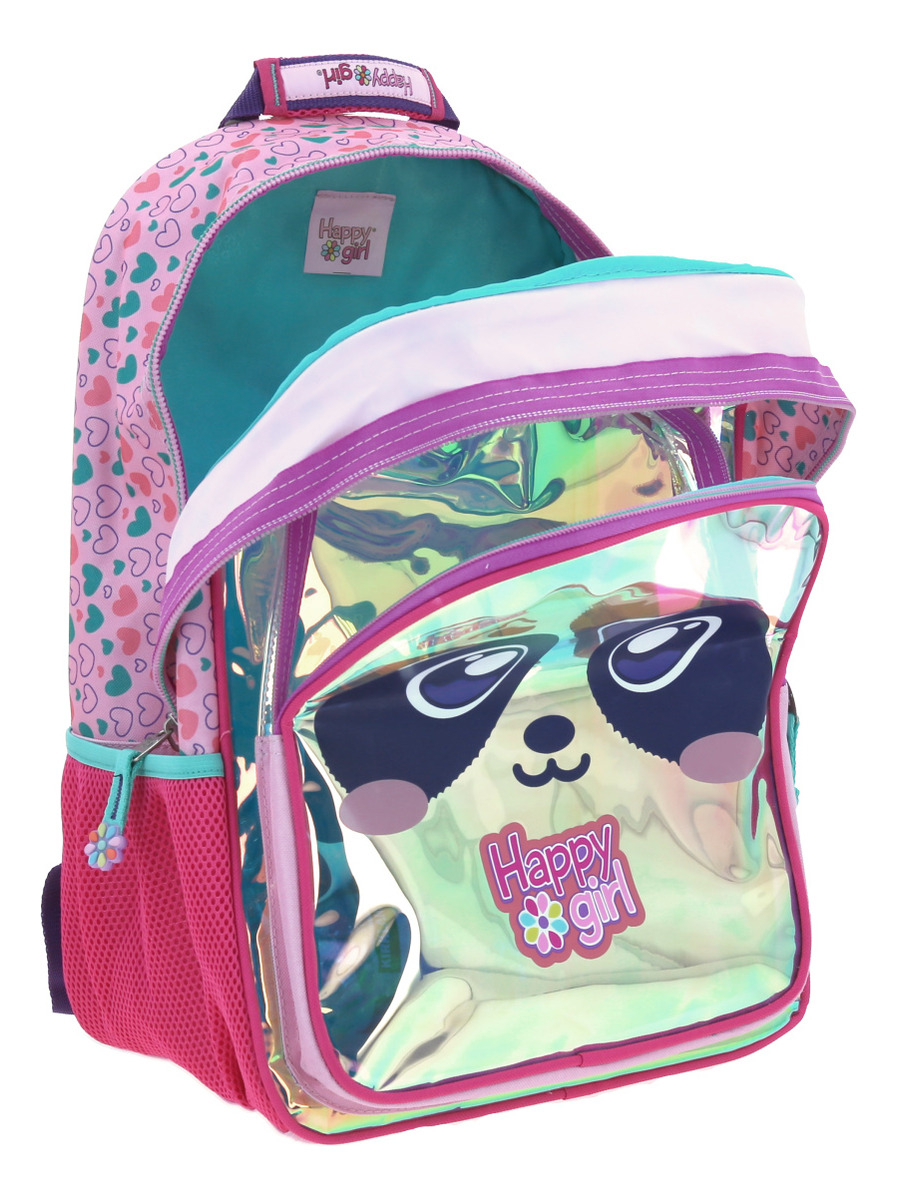 Mochila Grande Chenson Magic Panda Happy Girl Iridiscente Color Rosa 5