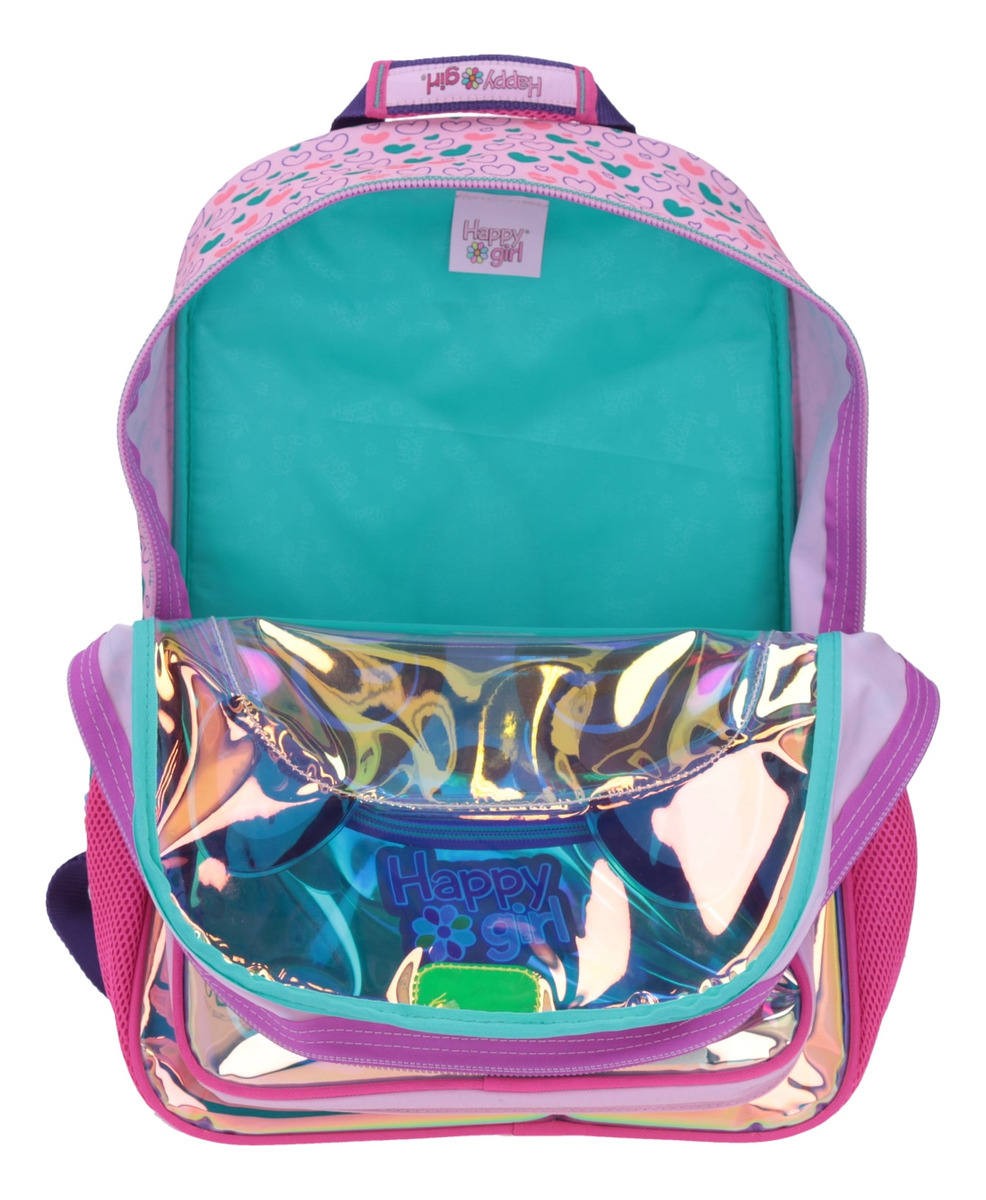 Mochila Grande Chenson Magic Panda Happy Girl Iridiscente Color Rosa - vista 2